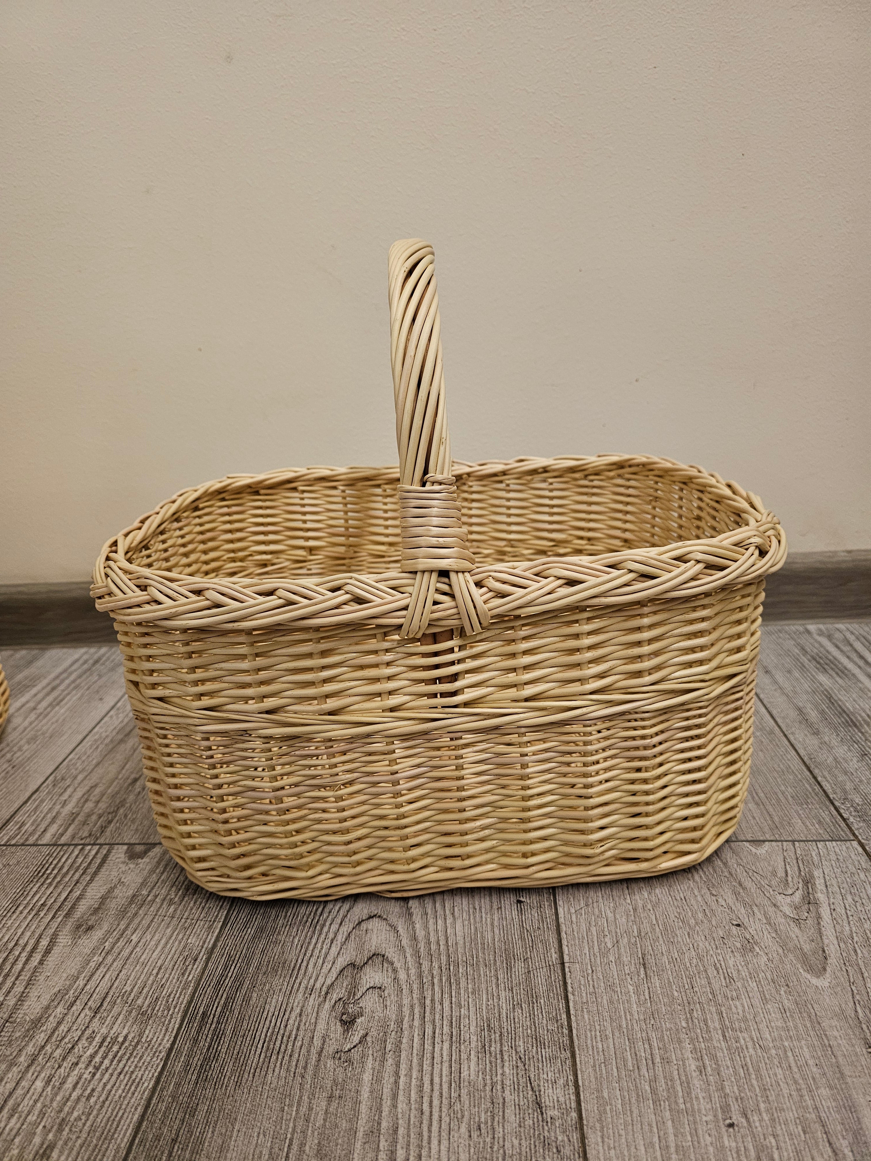 Handmade Willow Basket with Handle