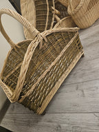 Wicker firewood basket 012b
