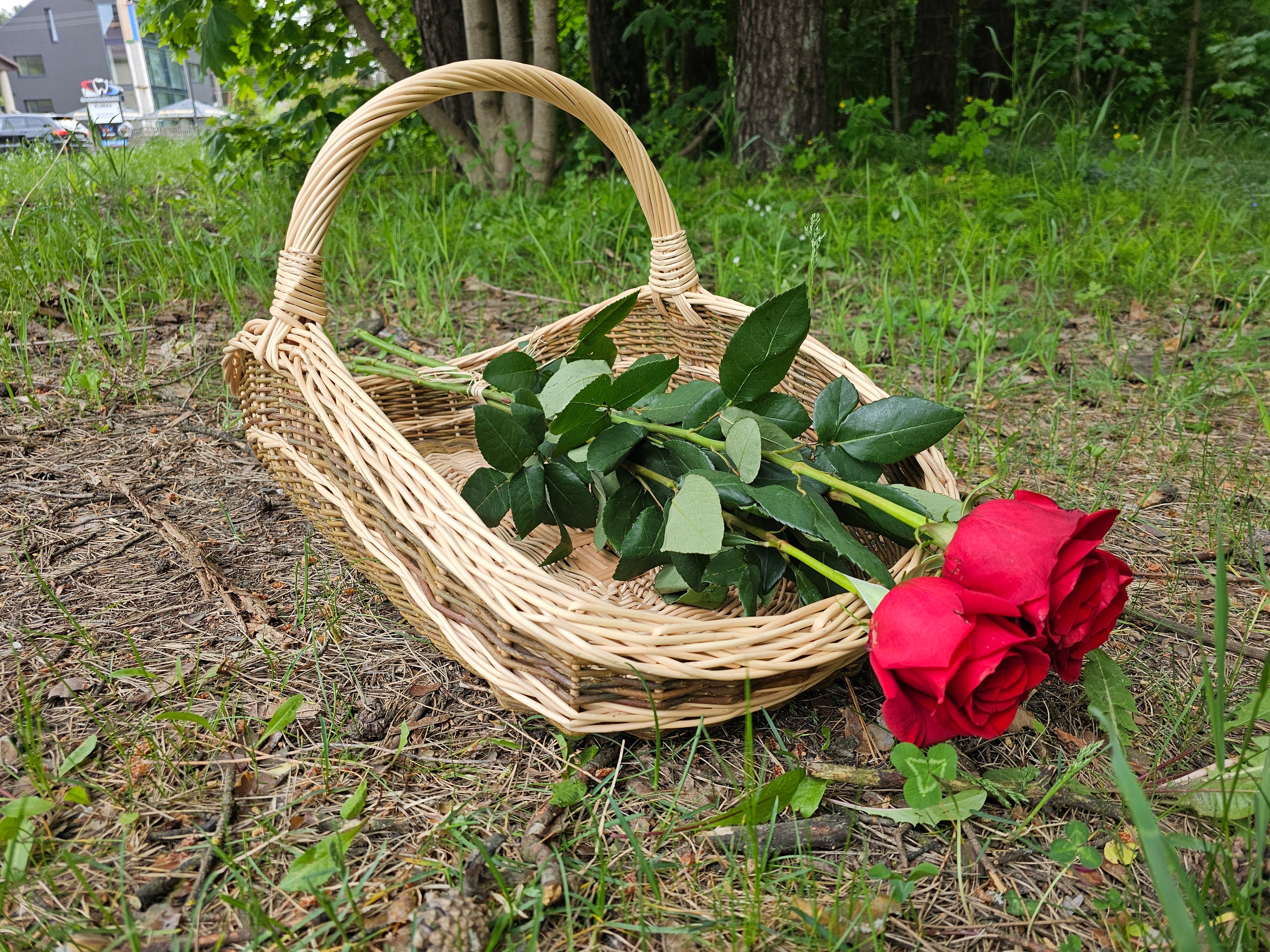 Large wicker basket 027b-1