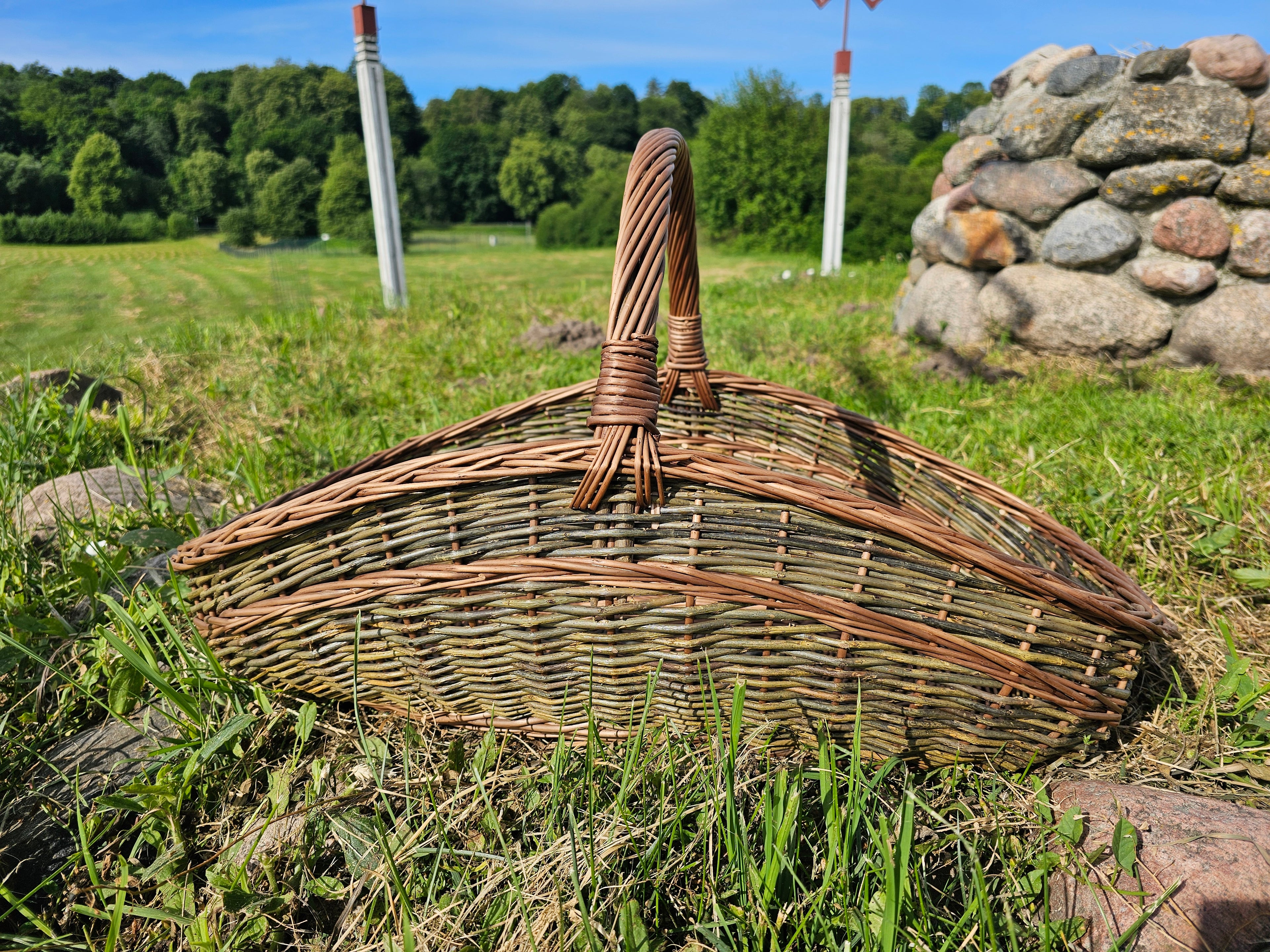 Large Unpeeled Willow Trug 027b-5