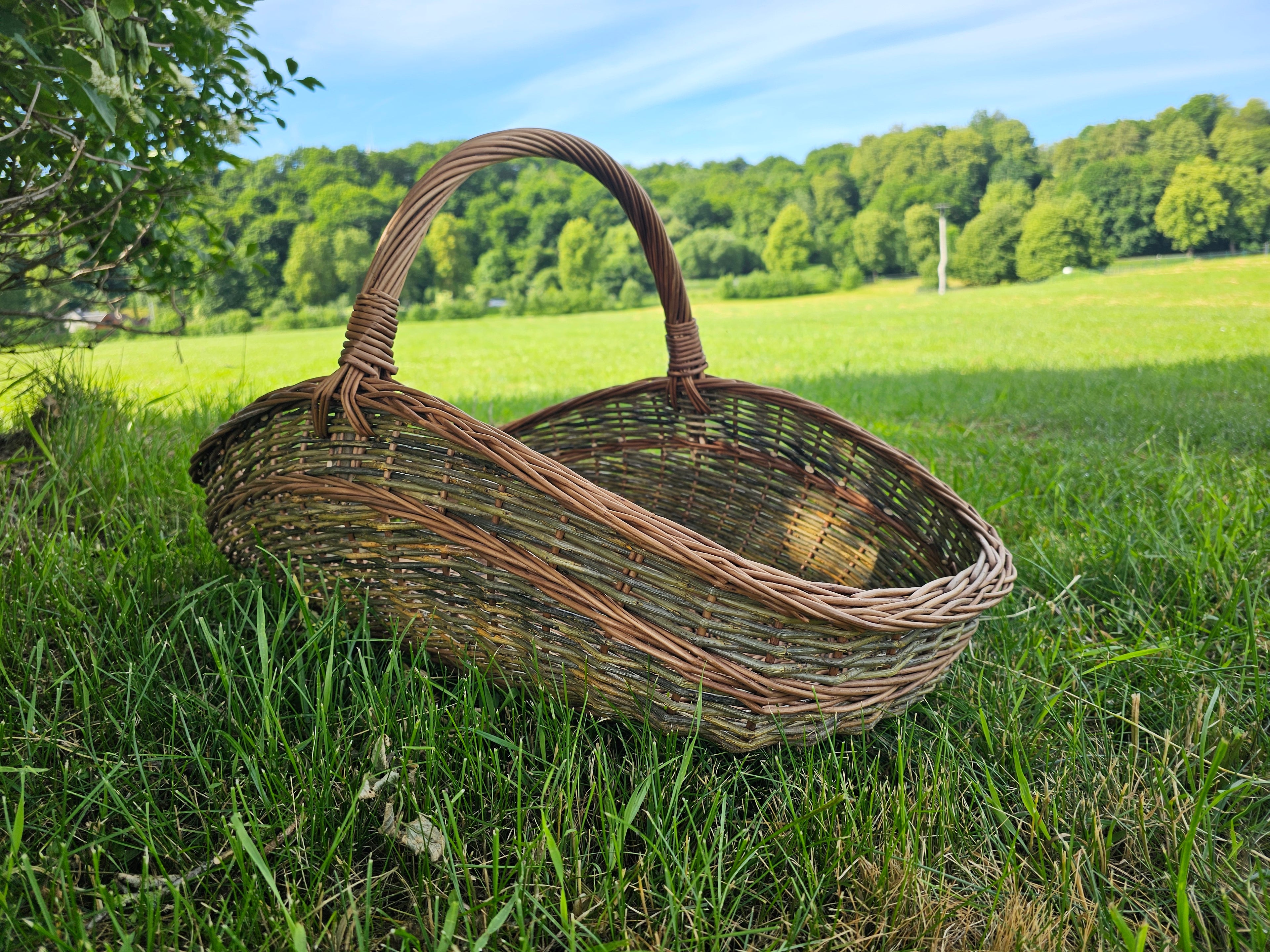 Large Unpeeled Willow Trug 027b-5