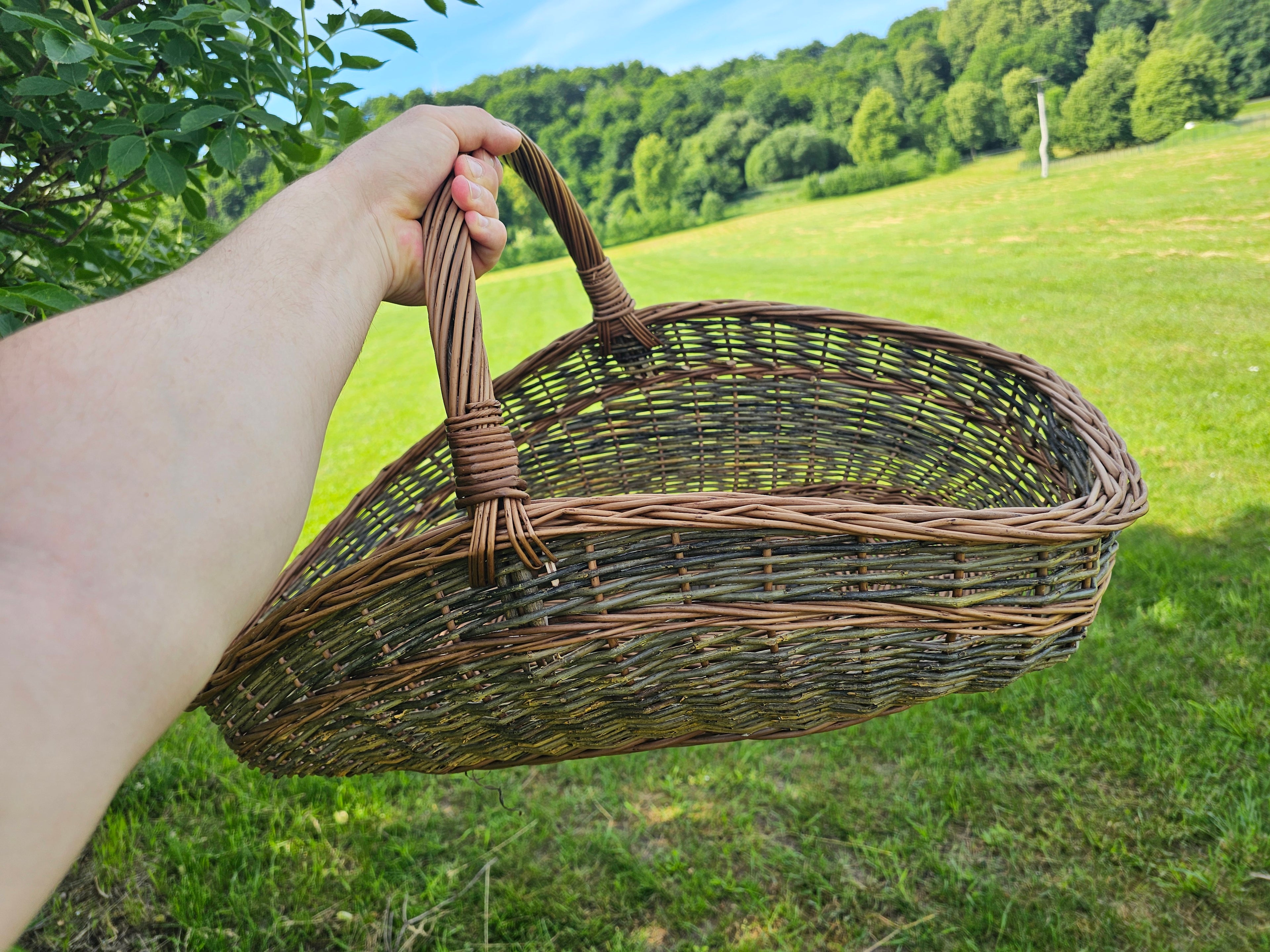Large Unpeeled Willow Trug 027b-5
