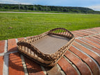 Wicker serving tray 013b