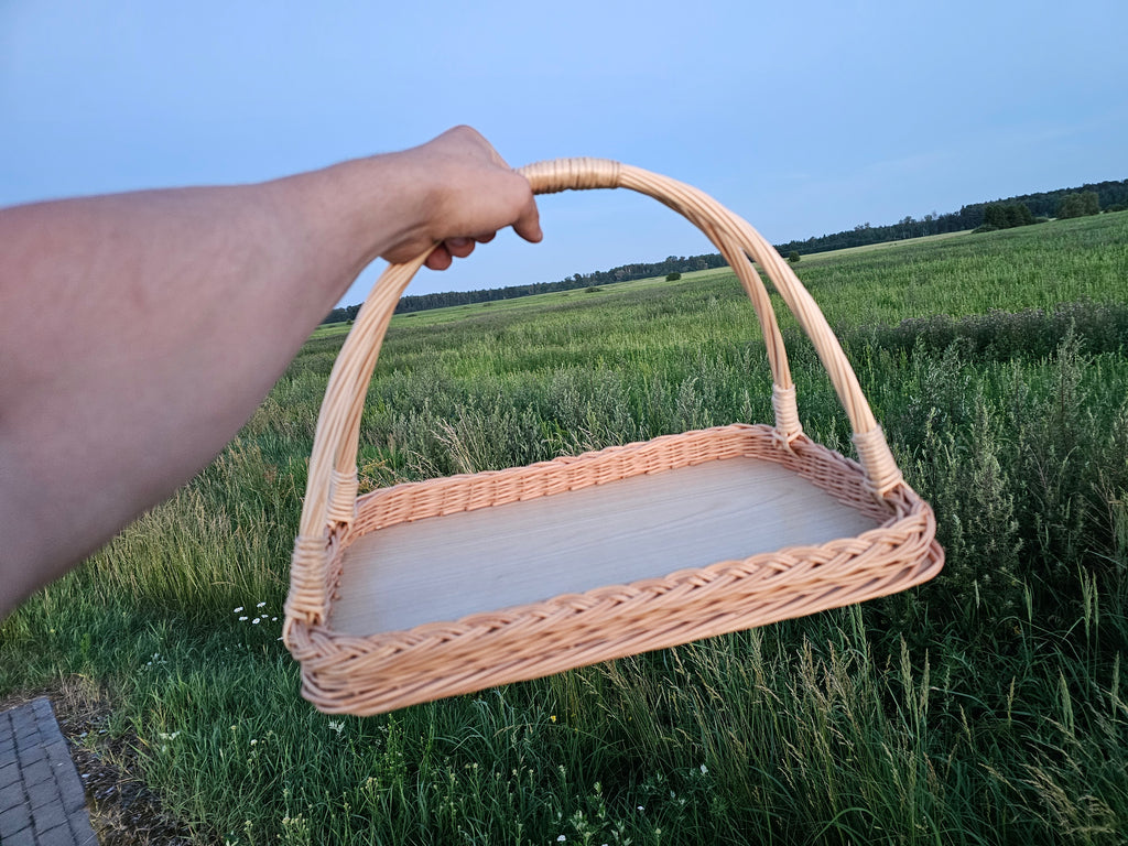 Wicker serving tray 002b