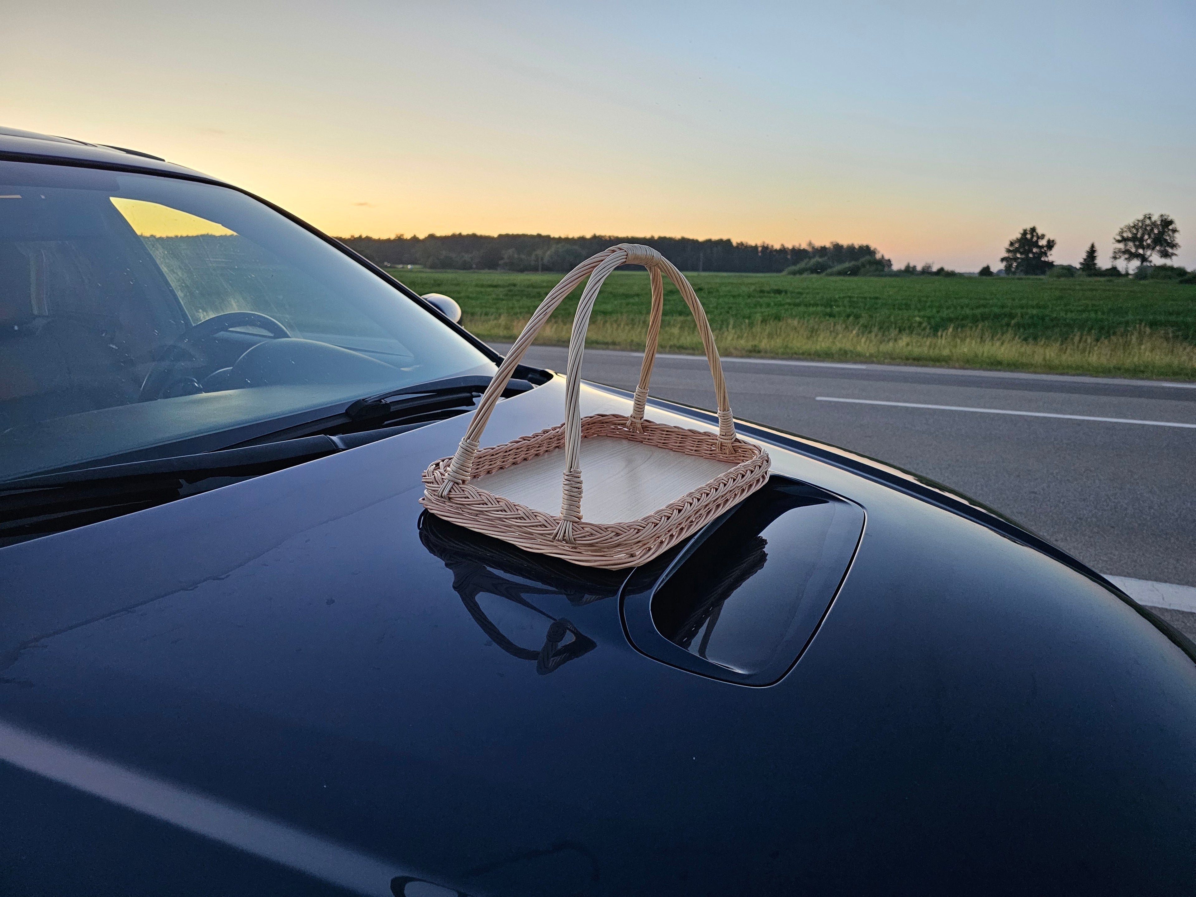 Wicker serving tray 002b