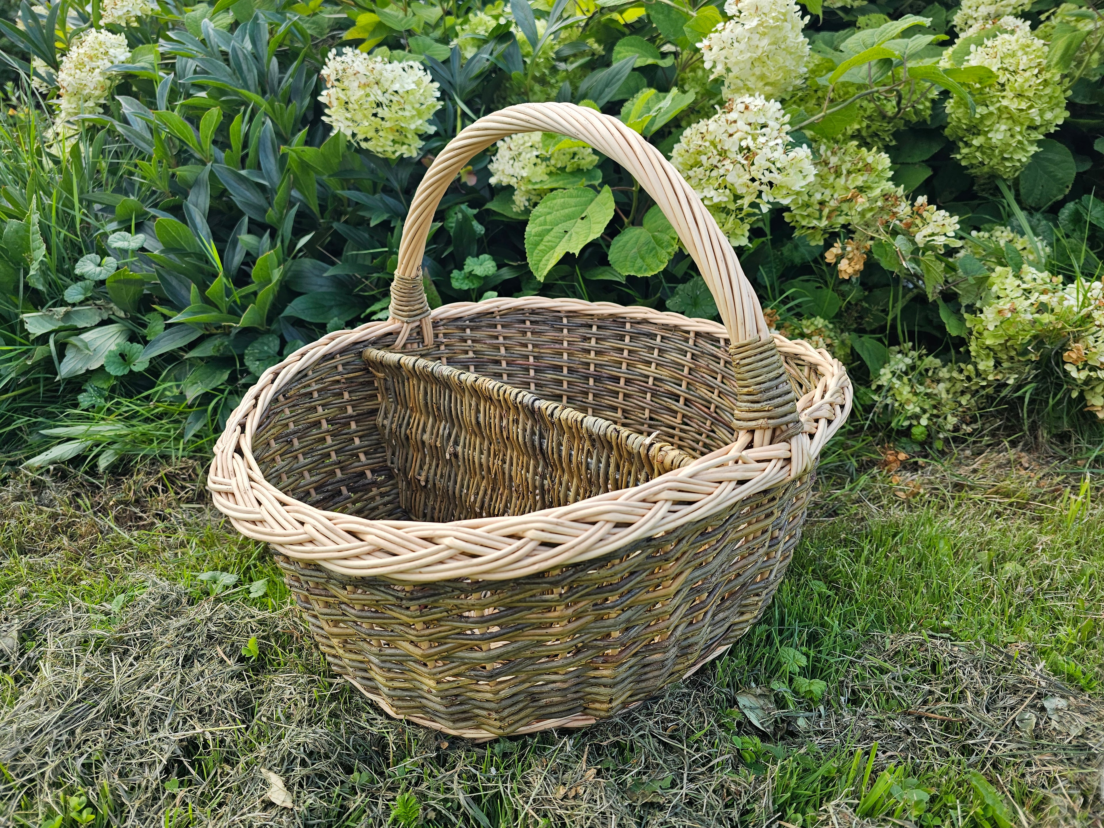 Wicker Picnic Basket with Divider