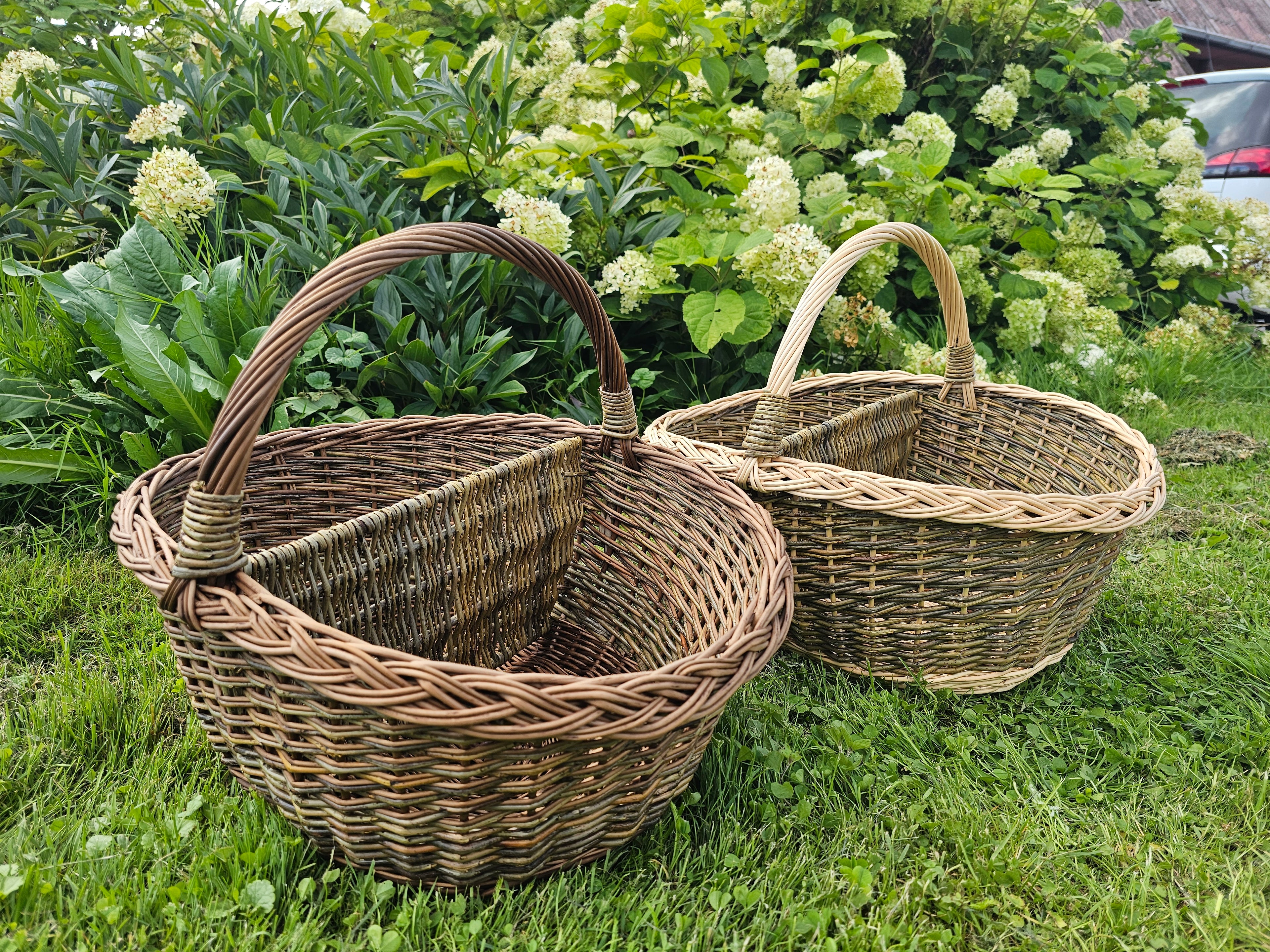 Wicker Picnic Basket with Divider