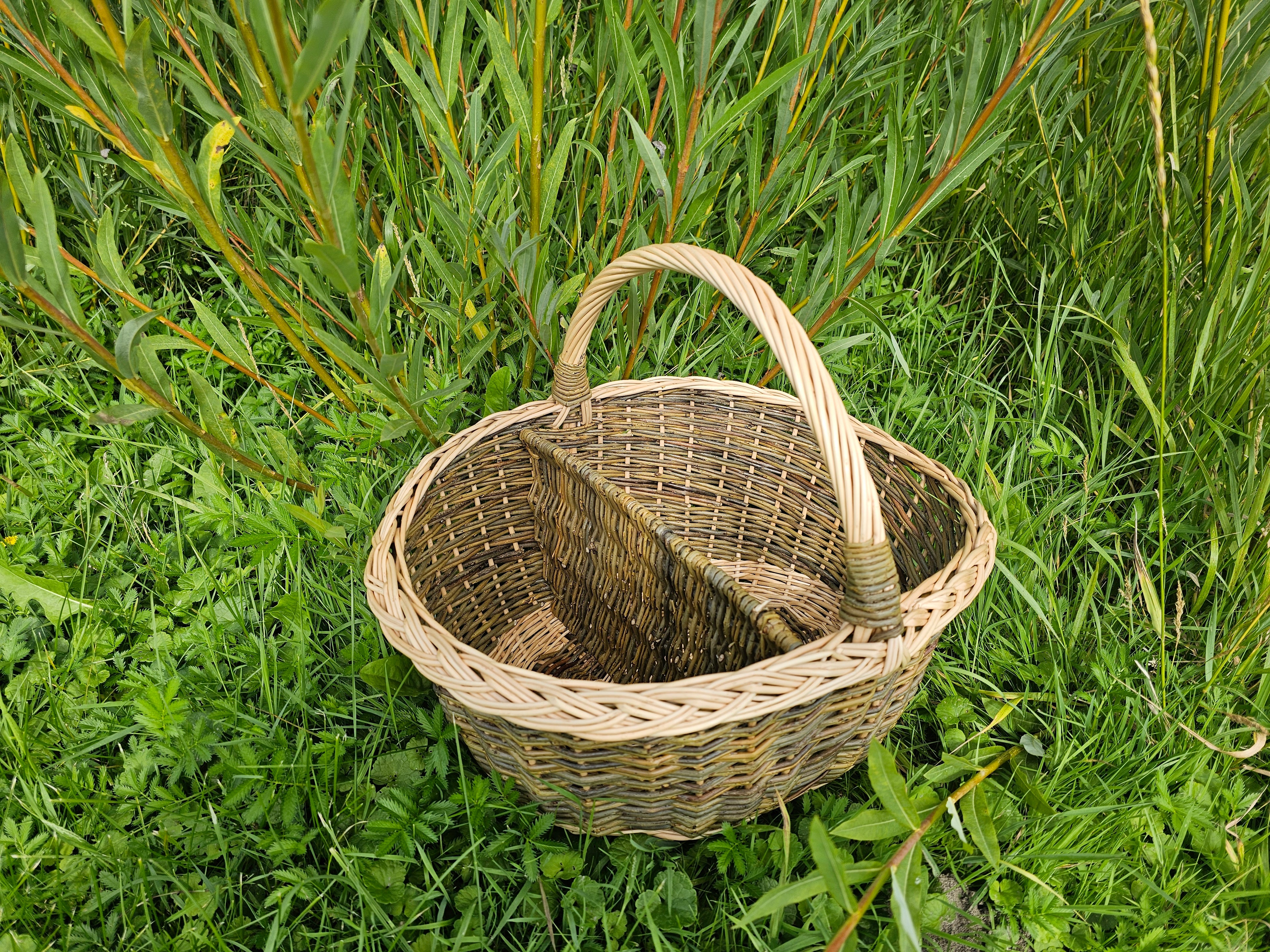 Wicker Picnic Basket with Divider