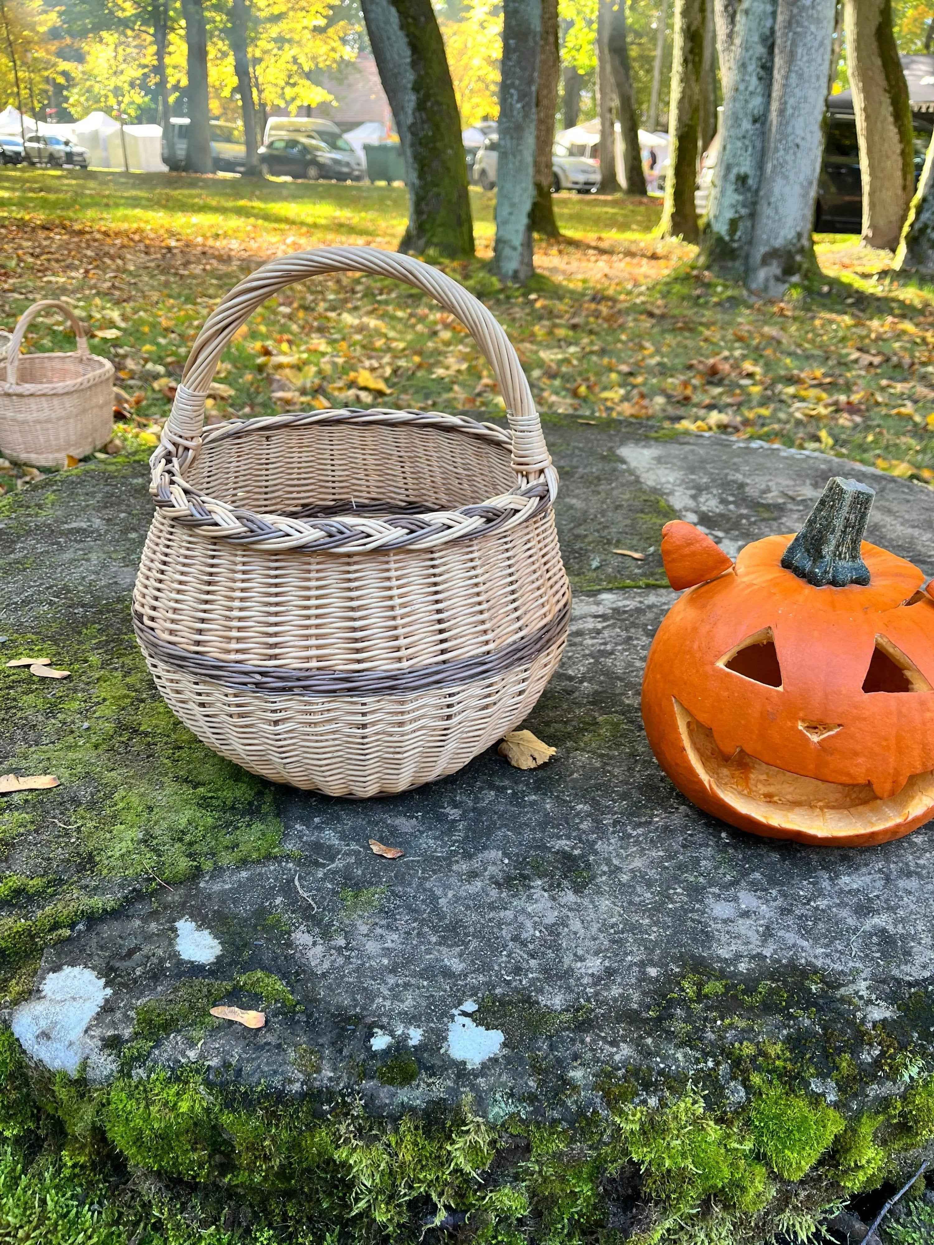 Wicker basket 049b - NaturelyWoven wicker - handmade