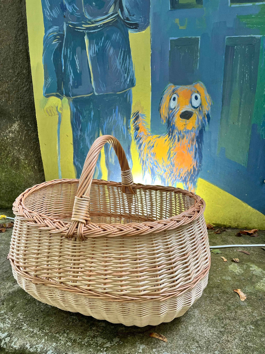 Large wicker basket 047b - NaturelyWoven wicker - handmade