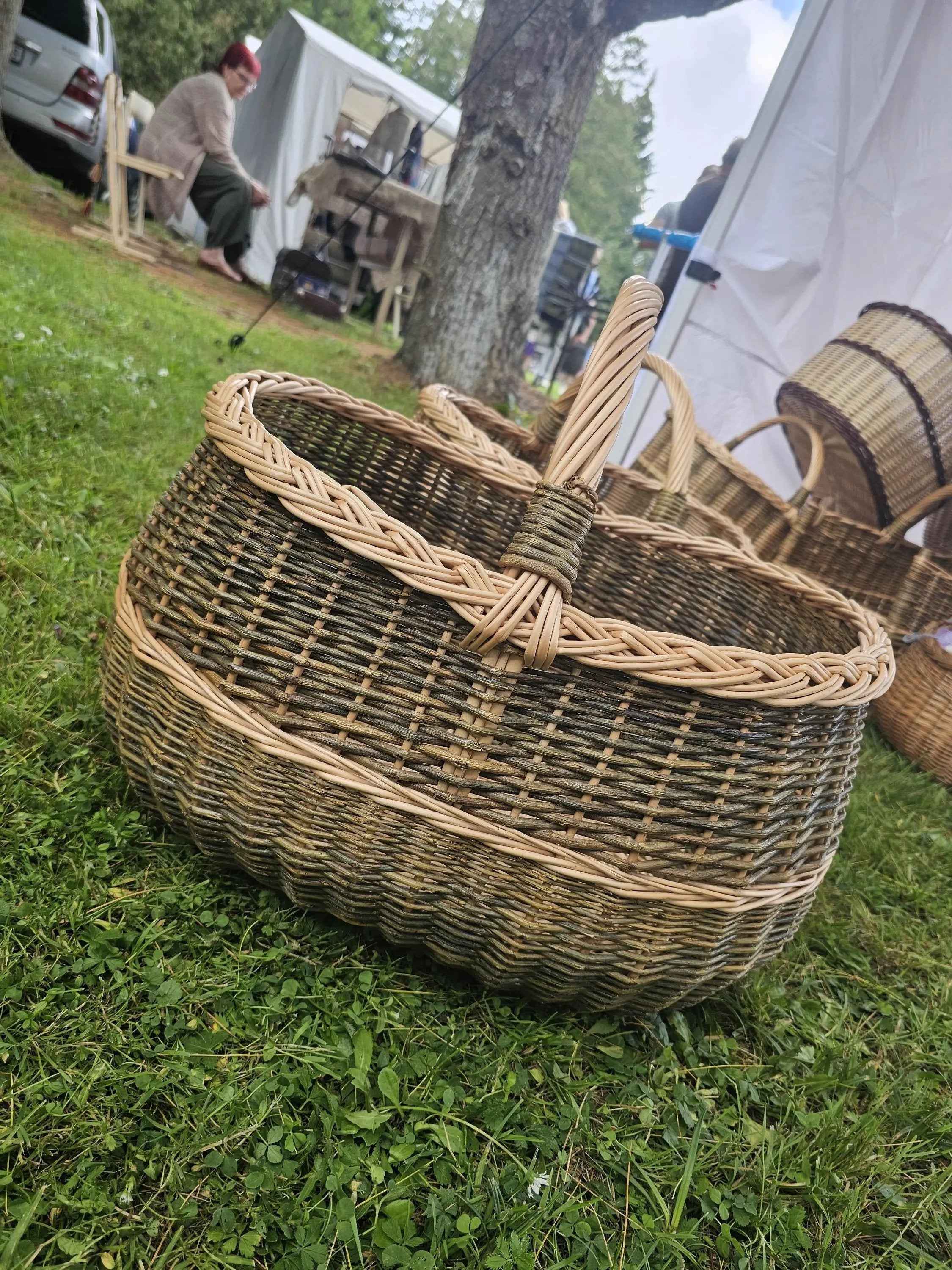 Large wicker basket 047b - NaturelyWoven wicker - handmade