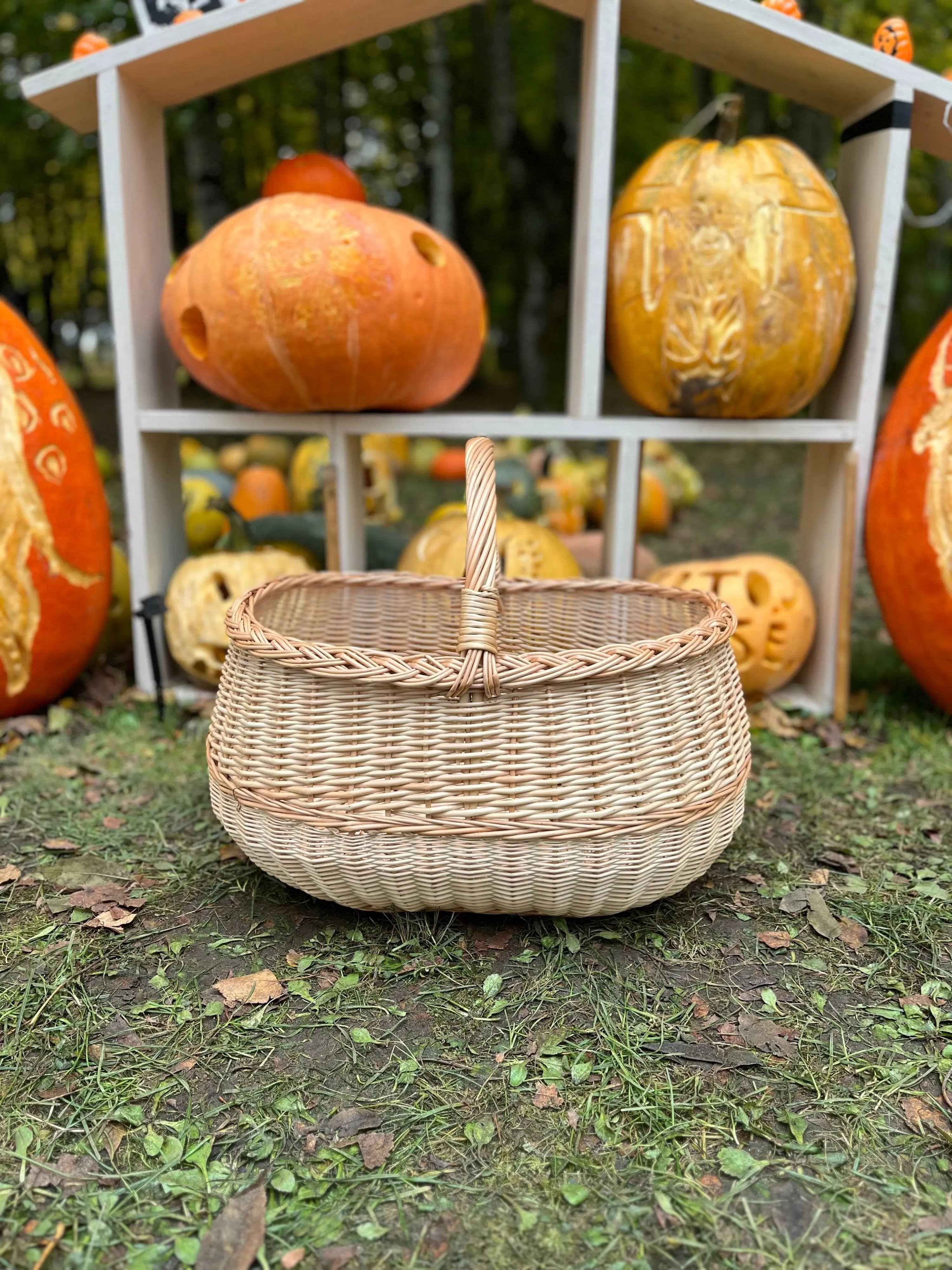 Large wicker basket 047b - NaturelyWoven wicker - handmade