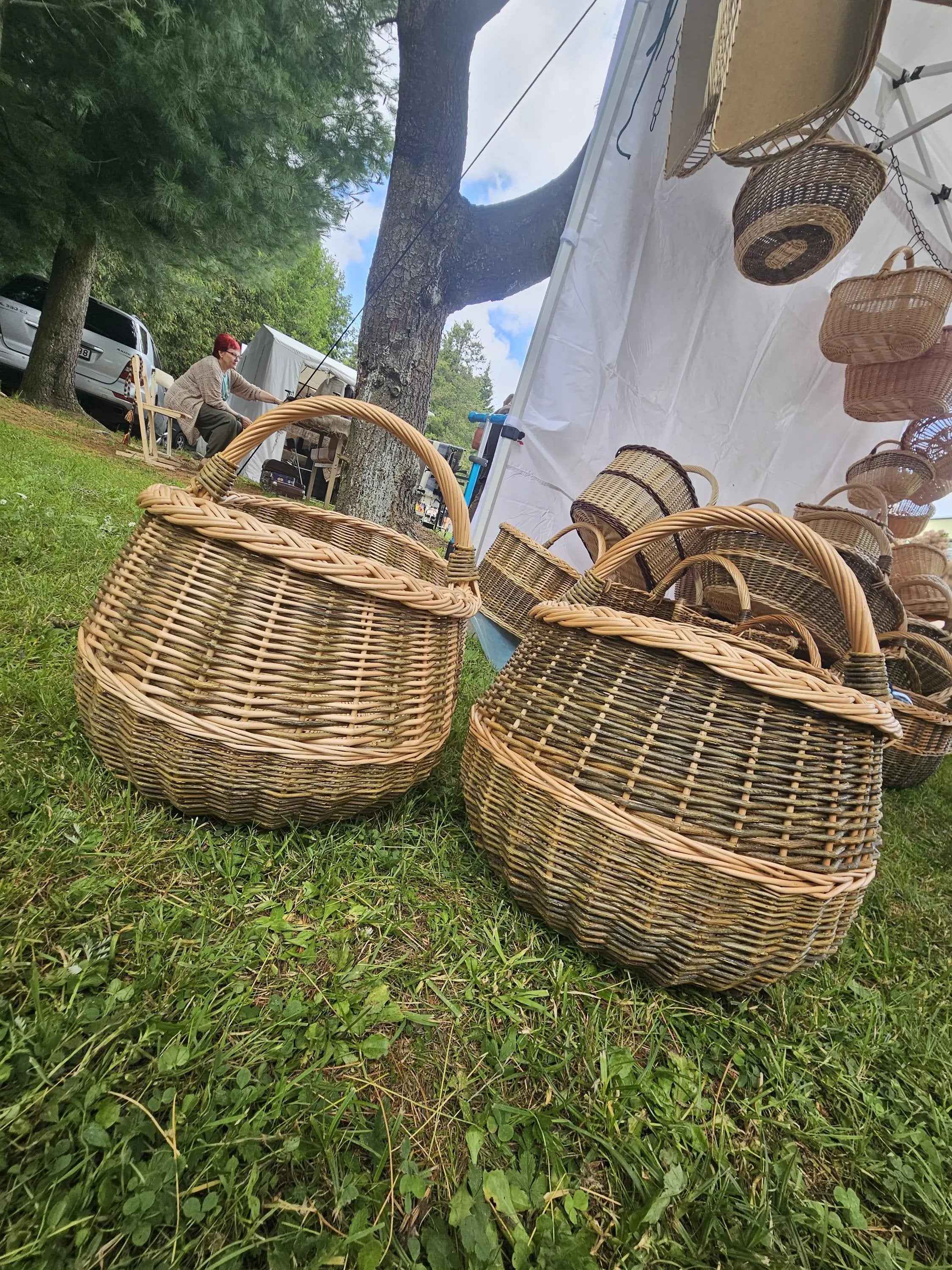 Large wicker basket 047b - NaturelyWoven wicker - handmade