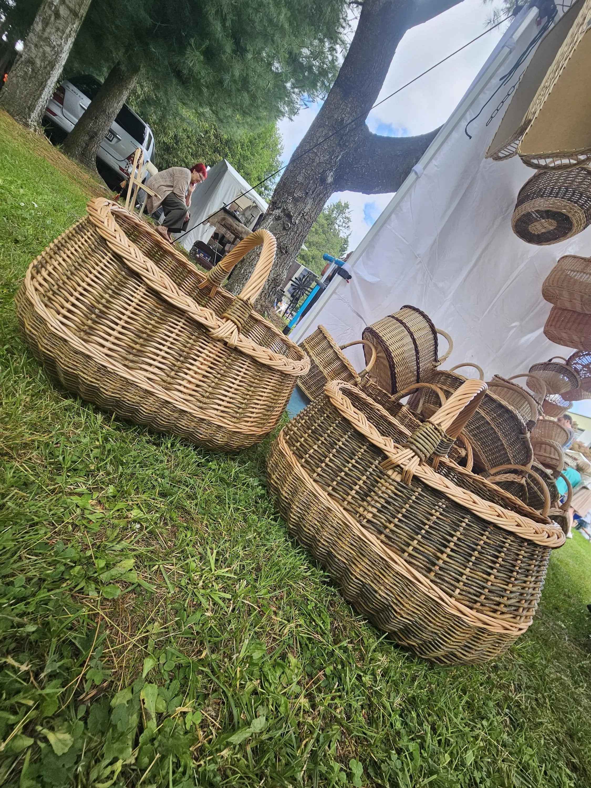 Large wicker basket 047b - NaturelyWoven wicker - handmade