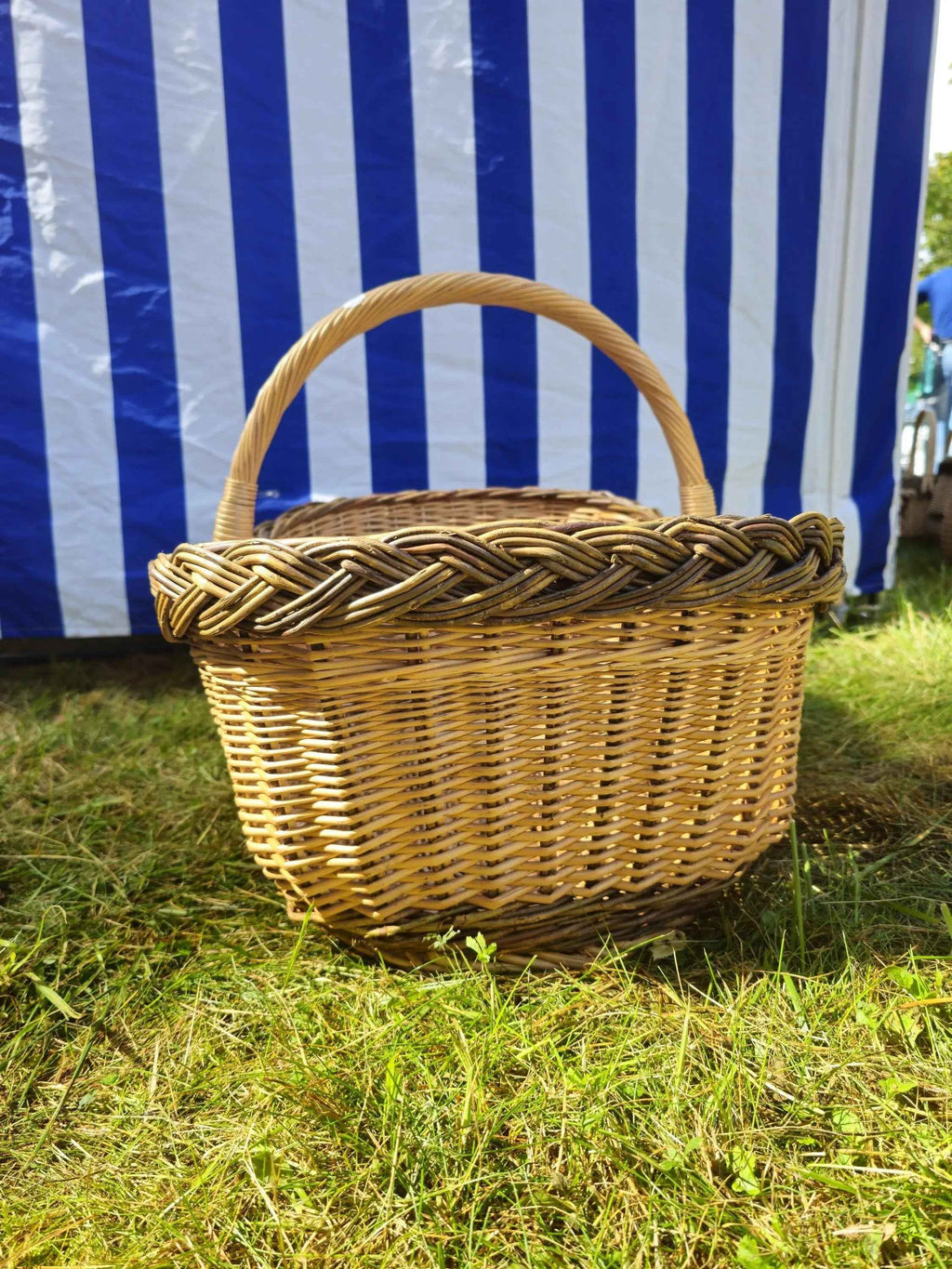 Wicker basket 014r - NaturelyWoven wicker - handmade