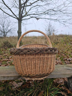 Wicker basket 014r - NaturelyWoven wicker - handmade