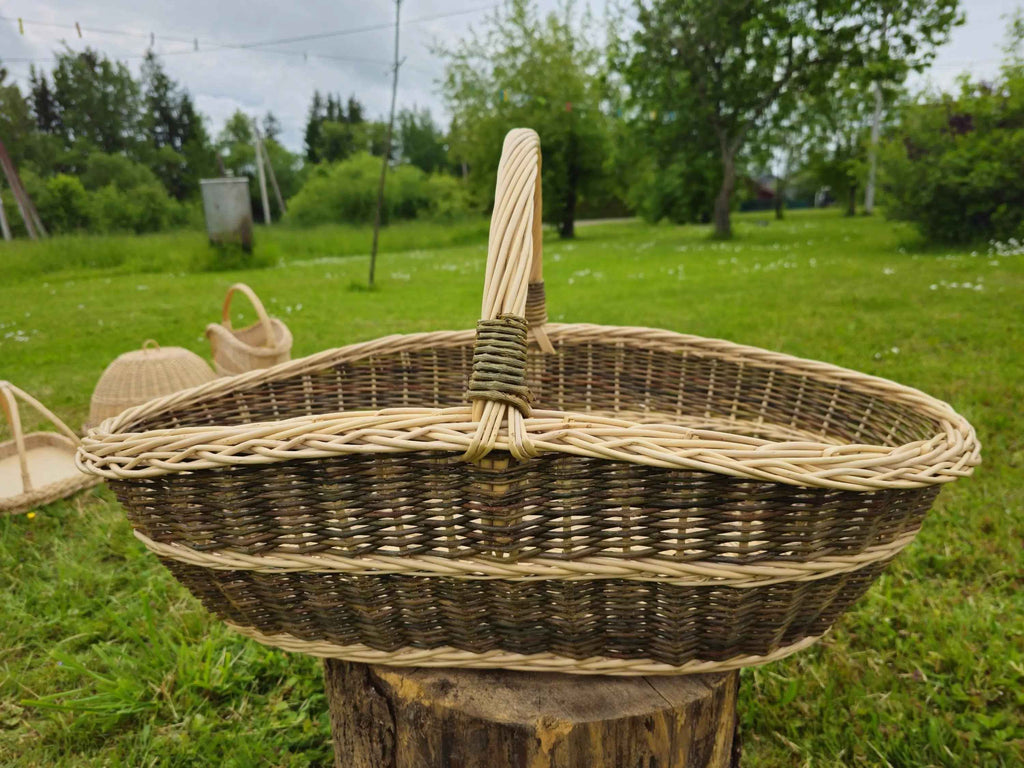 Large wicker basket 004b - NaturelyWoven wicker - handmade