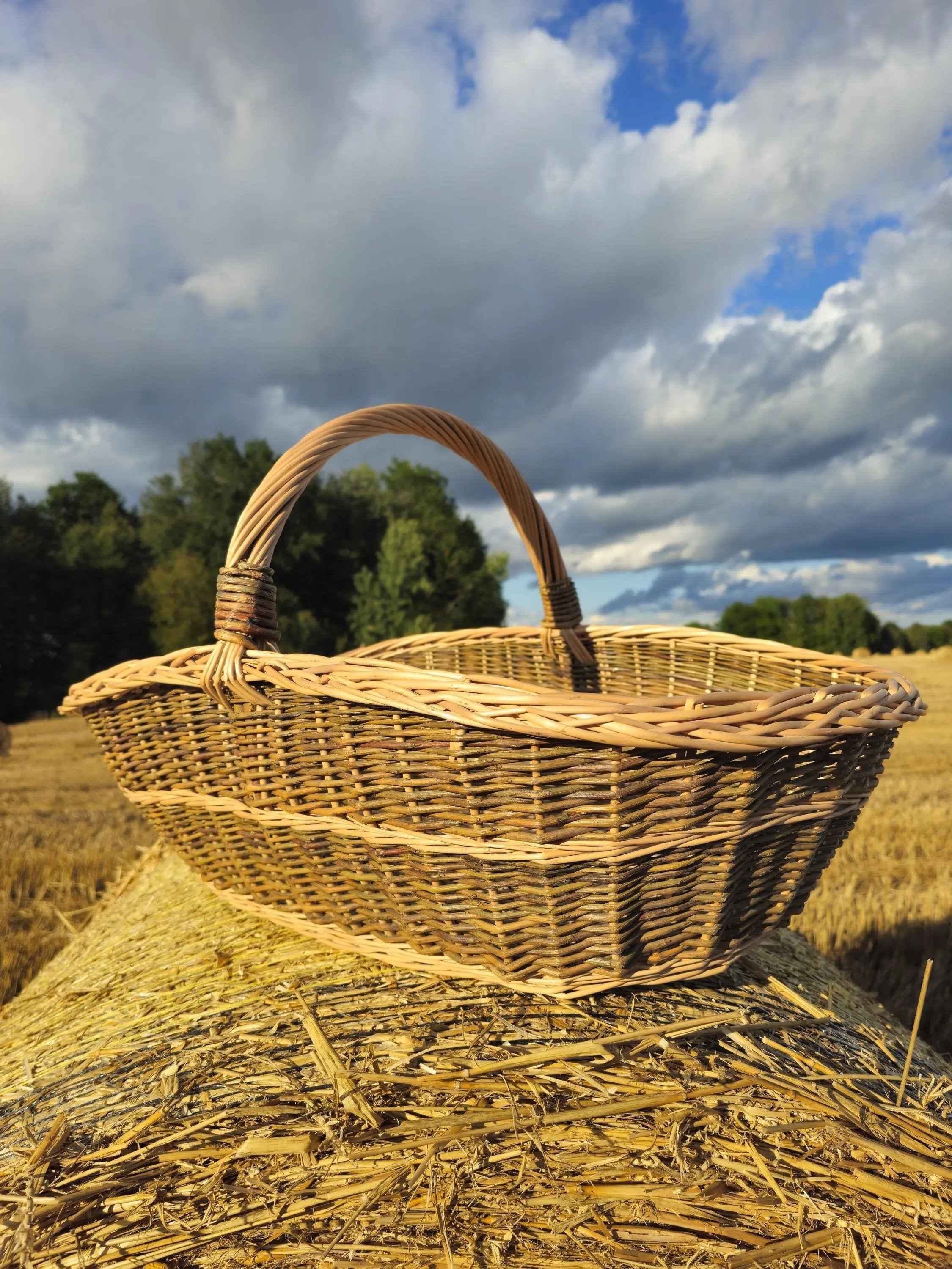 Large wicker basket 004b - NaturelyWoven wicker - handmade