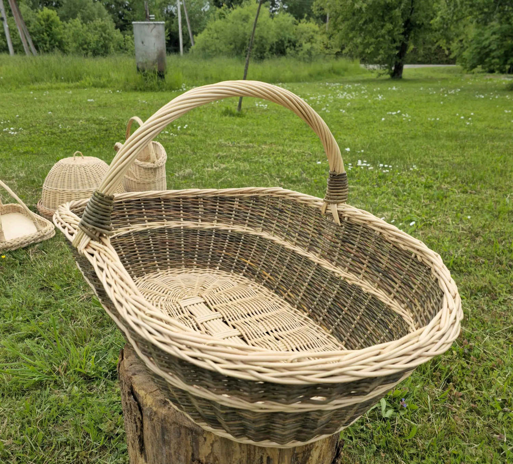 Large wicker basket 004b - NaturelyWoven wicker - handmade