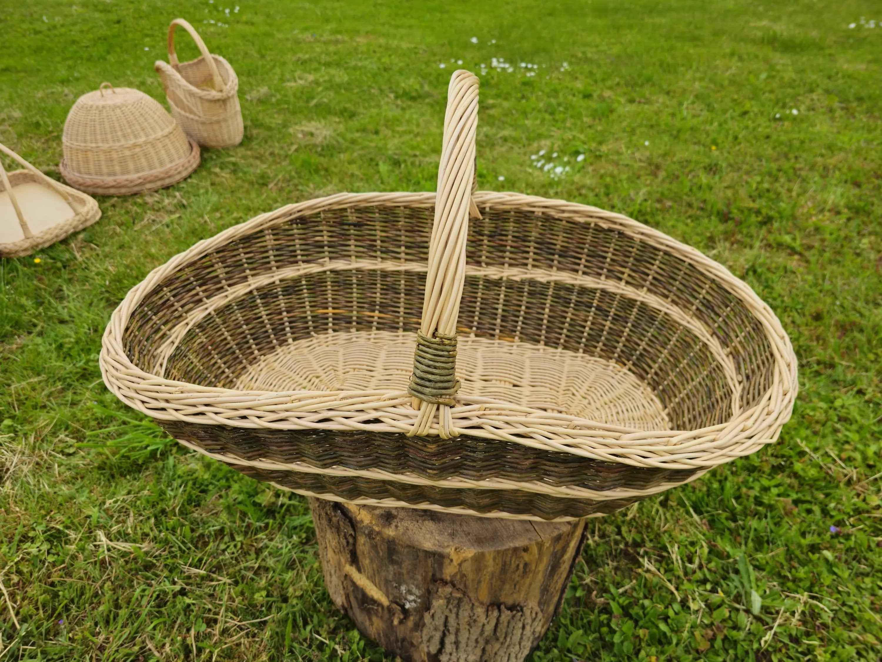 Large wicker basket 004b - NaturelyWoven wicker - handmade