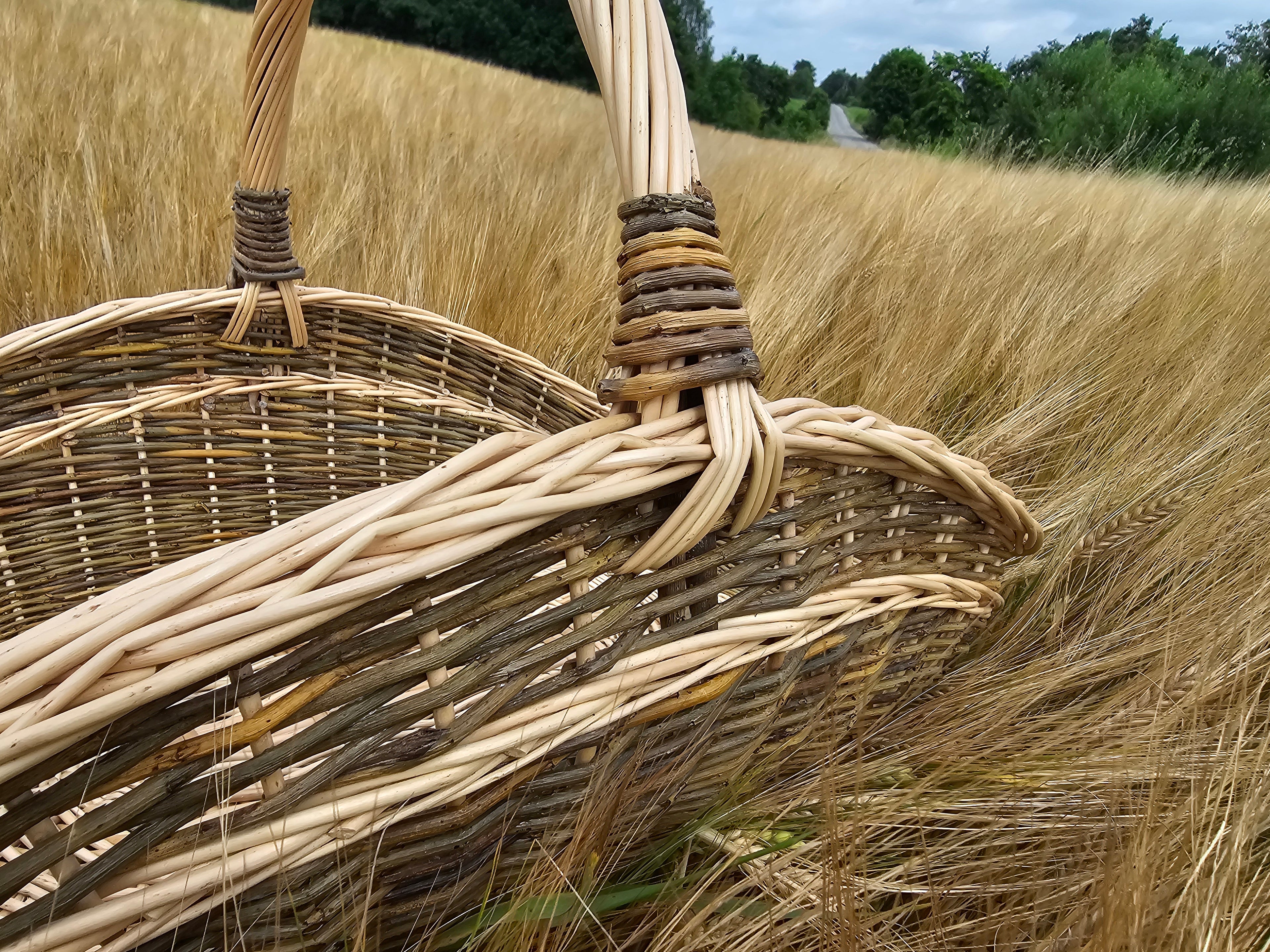 Herringbone Wicker Garden Trug — wicker basket, view 2