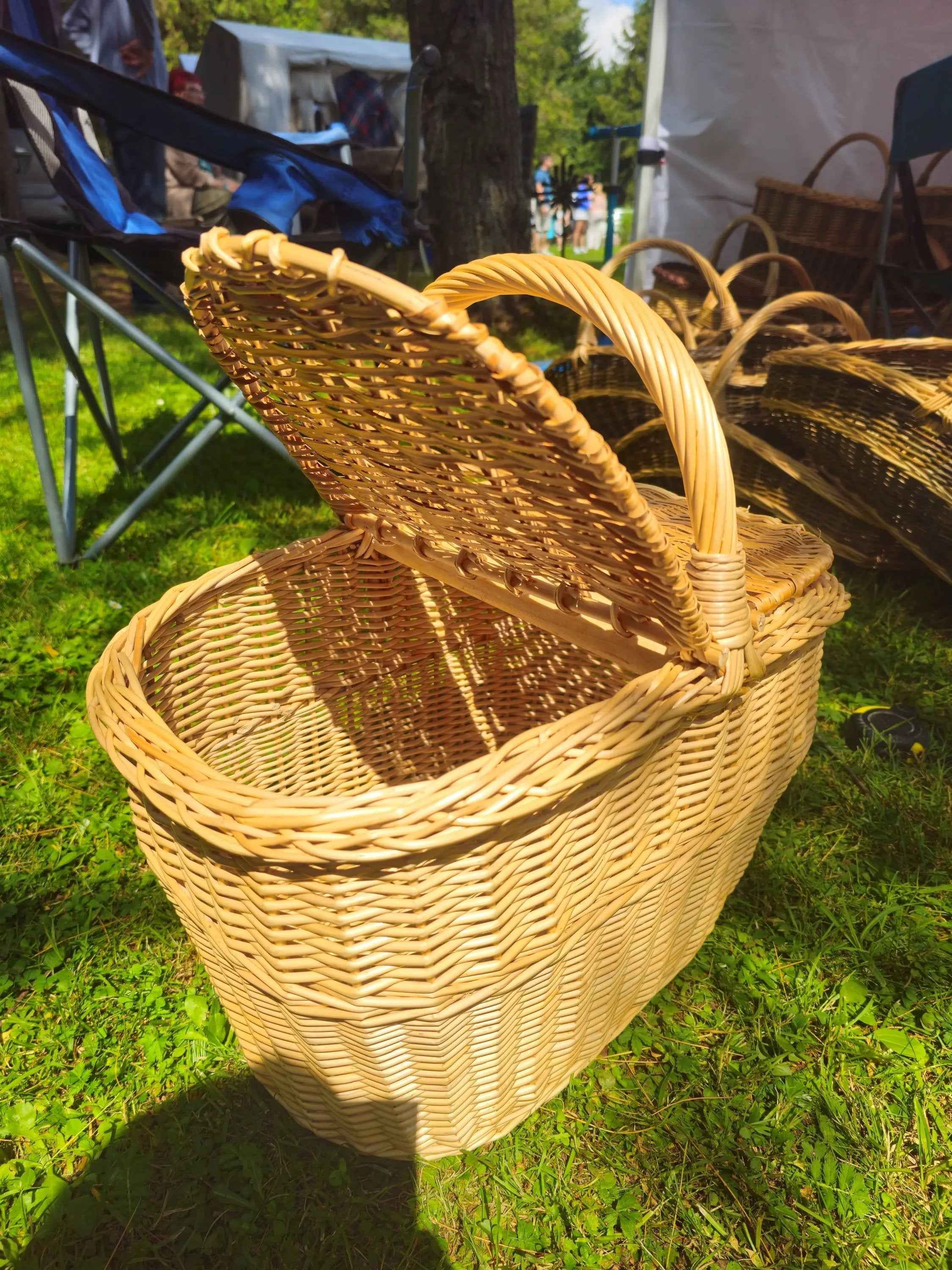 Wicker picnic basket 048b - NaturelyWoven wicker - handmade