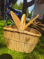 Wicker picnic basket 048b - NaturelyWoven wicker - handmade