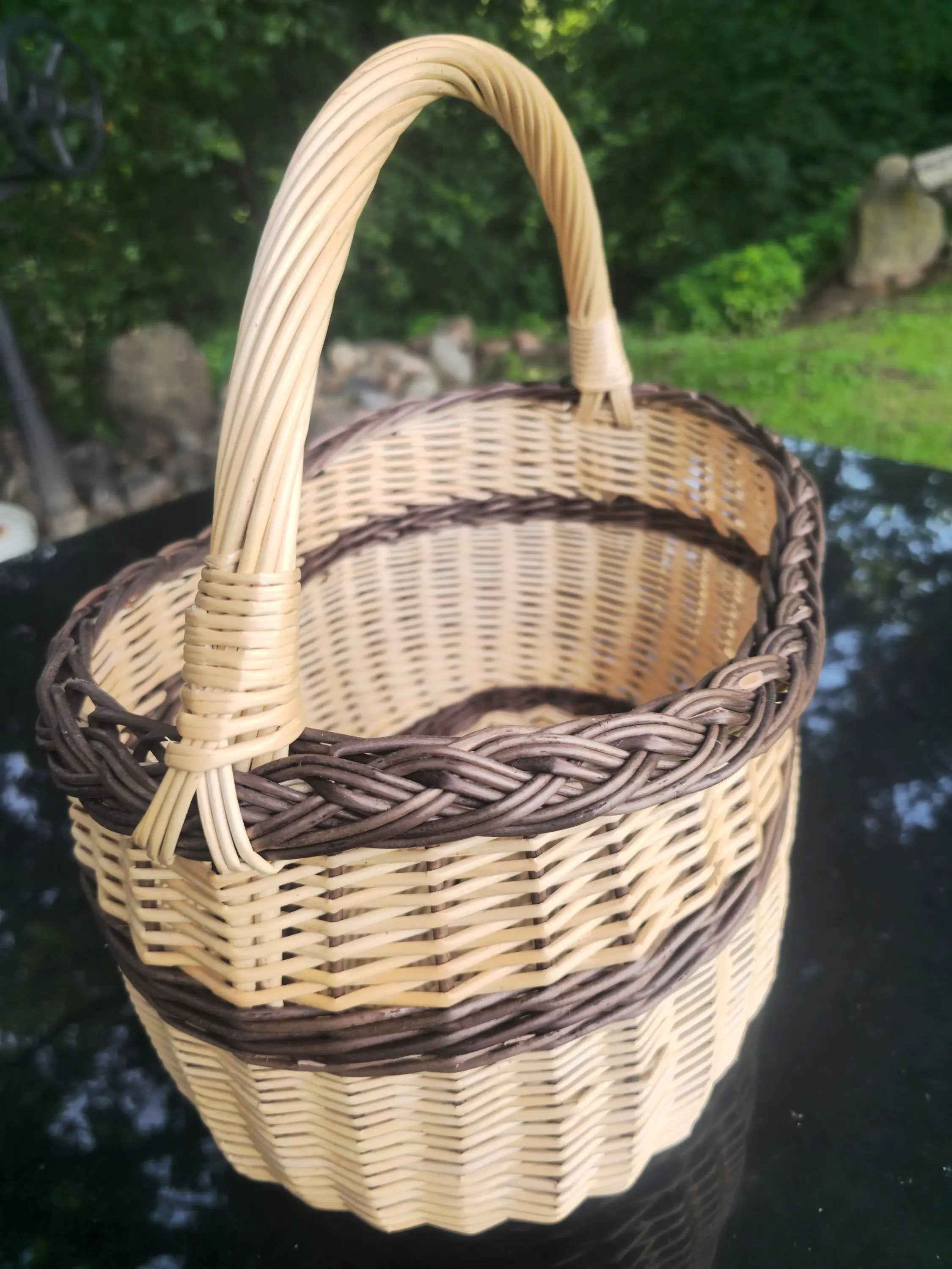 Wicker basket 018b - NaturelyWoven wicker - handmade