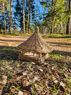 Wicker bird feeder 014b - NaturelyWoven wicker - handmade
