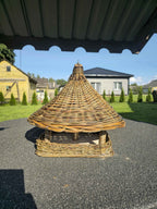 Wicker bird feeder 014b - NaturelyWoven wicker - handmade