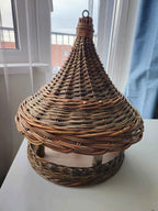 Wicker bird feeder 016b - NaturelyWoven wicker - handmade