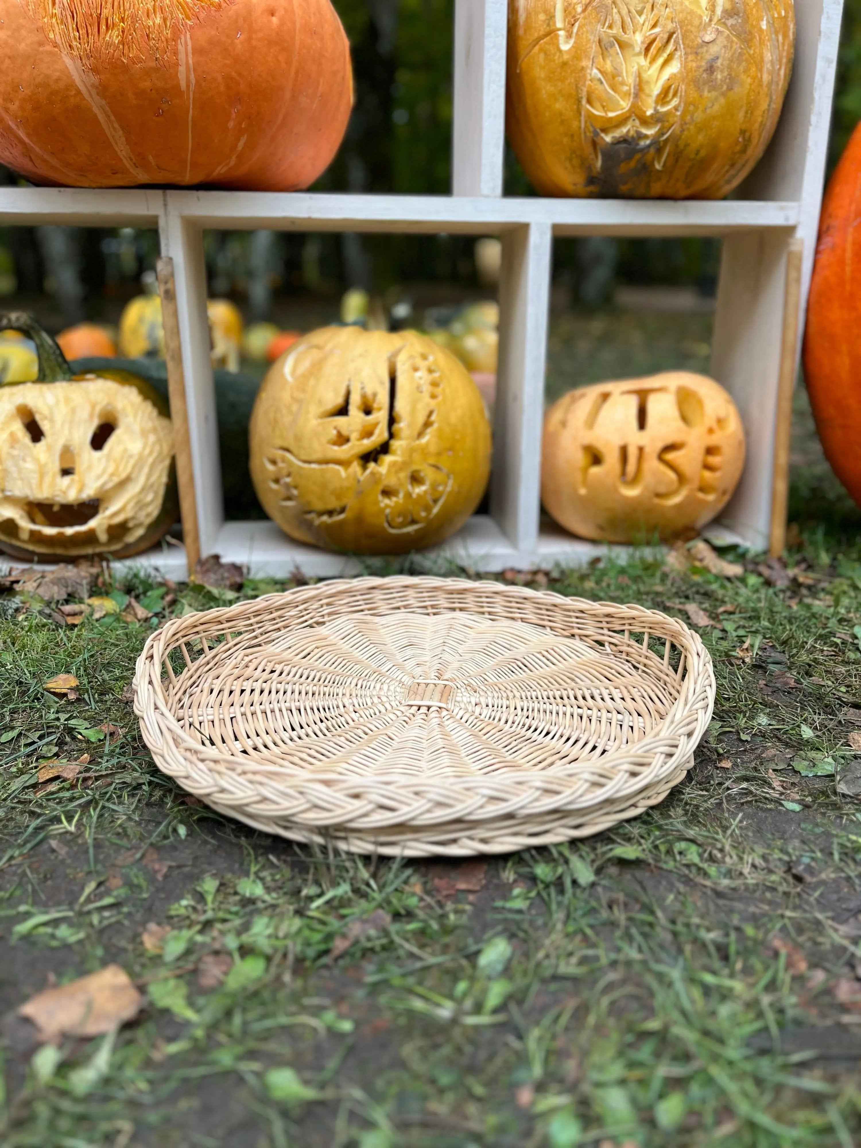 Wicker tray 025b - NaturelyWoven wicker - handmade