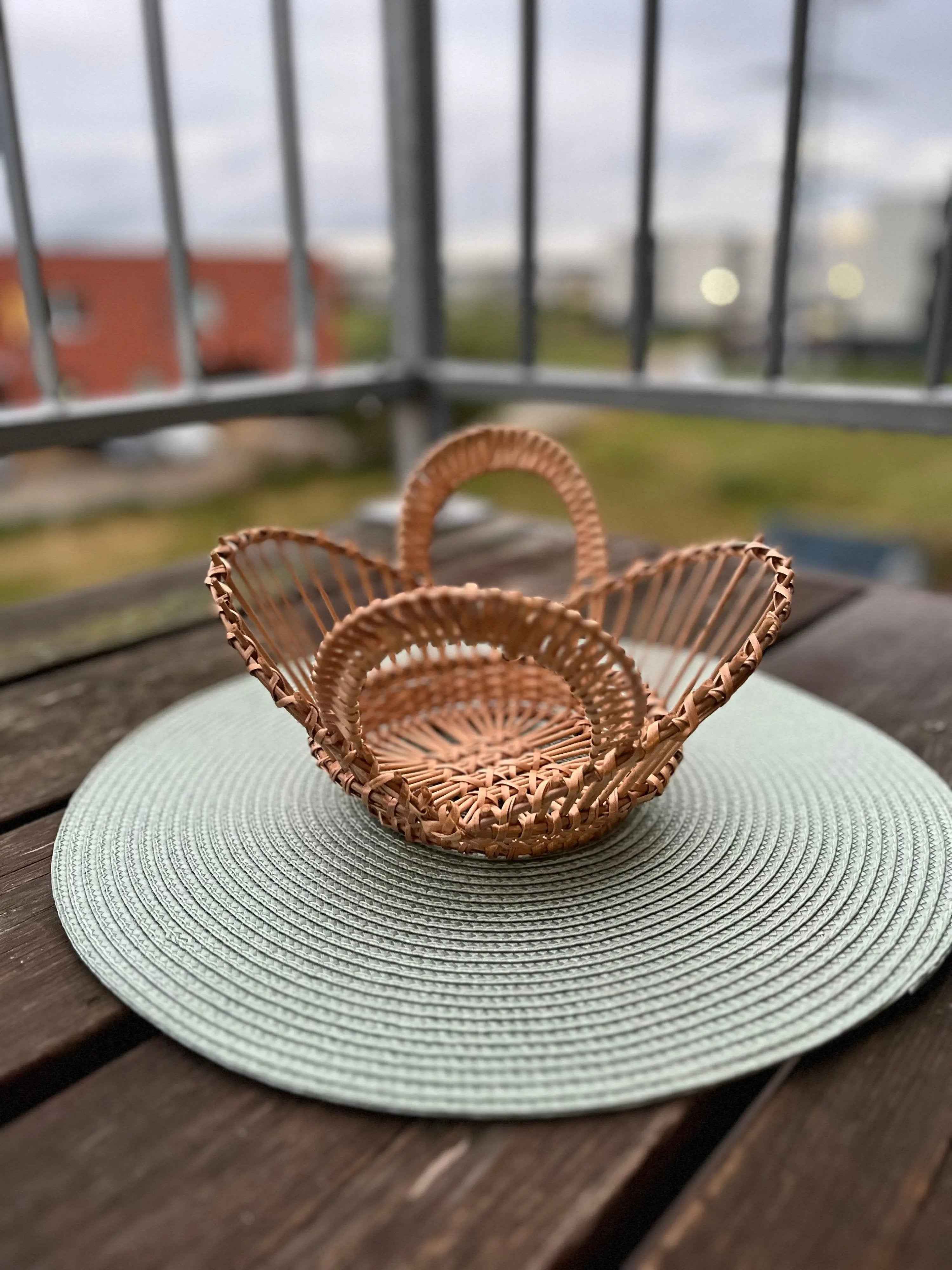 Wicker tray 004r - NaturelyWoven wicker - handmade