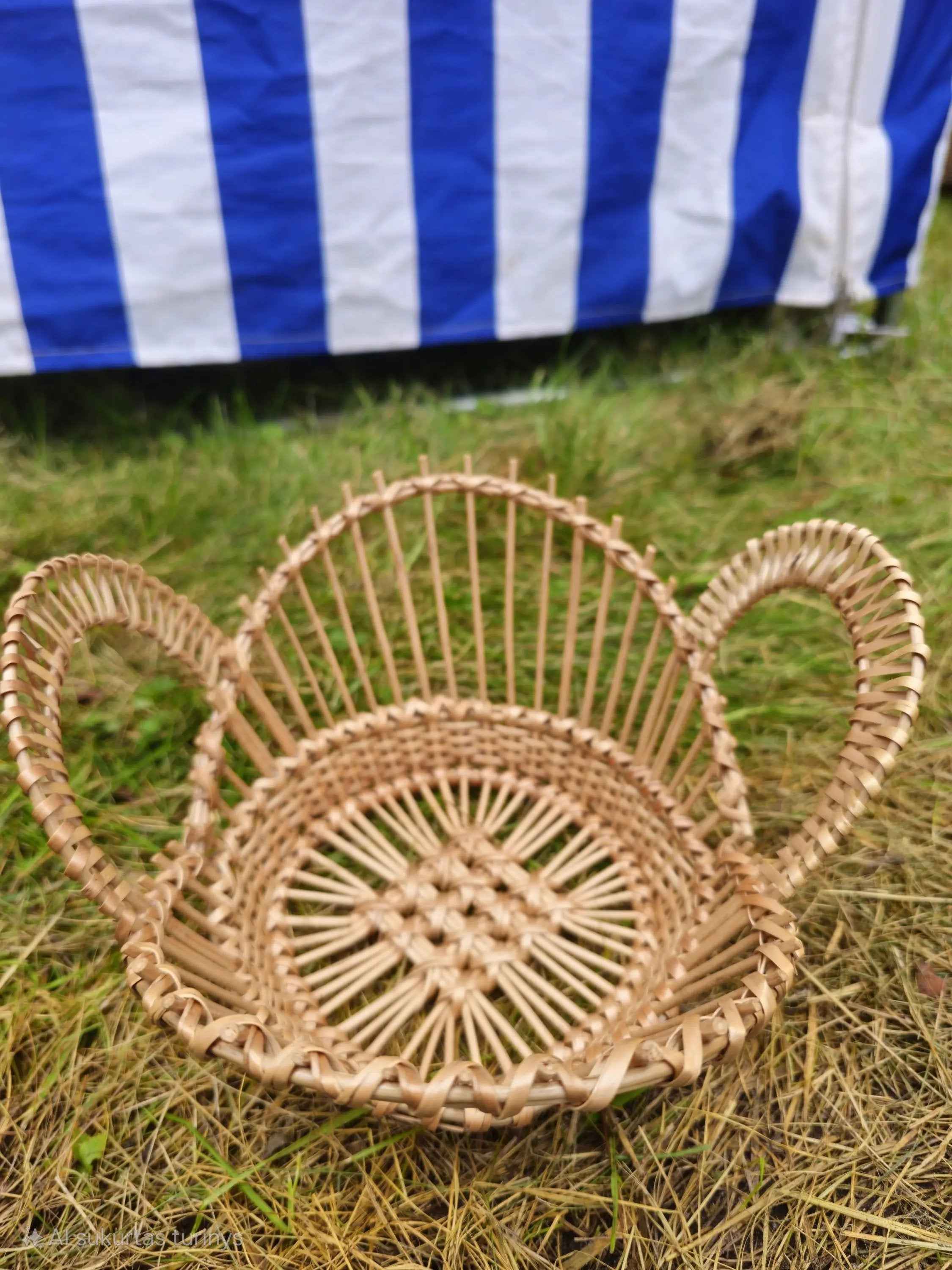 Wicker tray 004r - NaturelyWoven wicker - handmade