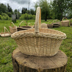 Wicker basket 020b - NaturelyWoven wicker - handmade