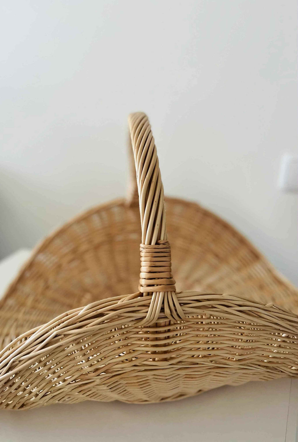 Large Wicker Flower Basket — seen from above