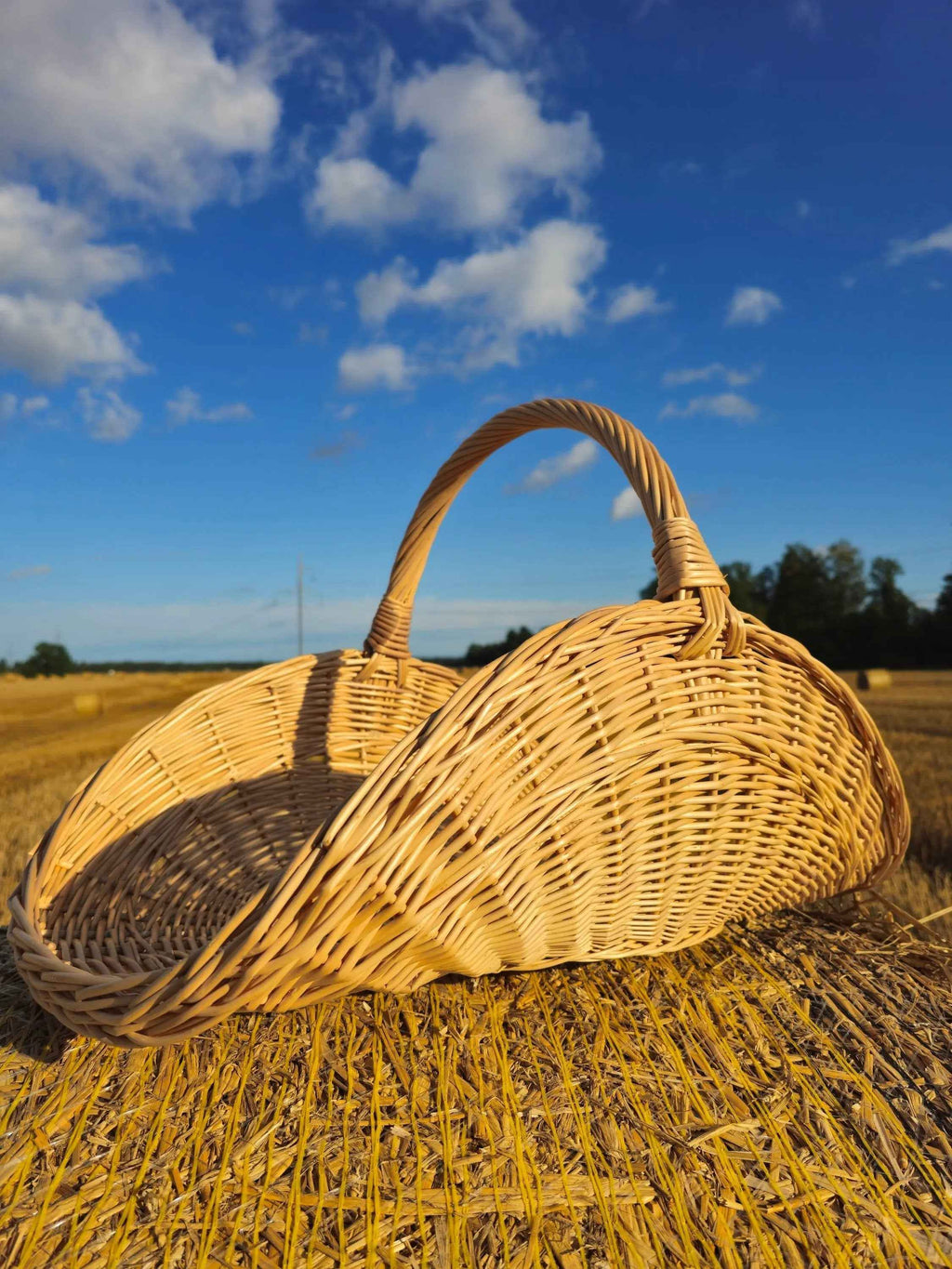 Large Wicker Flower Basket — view 9