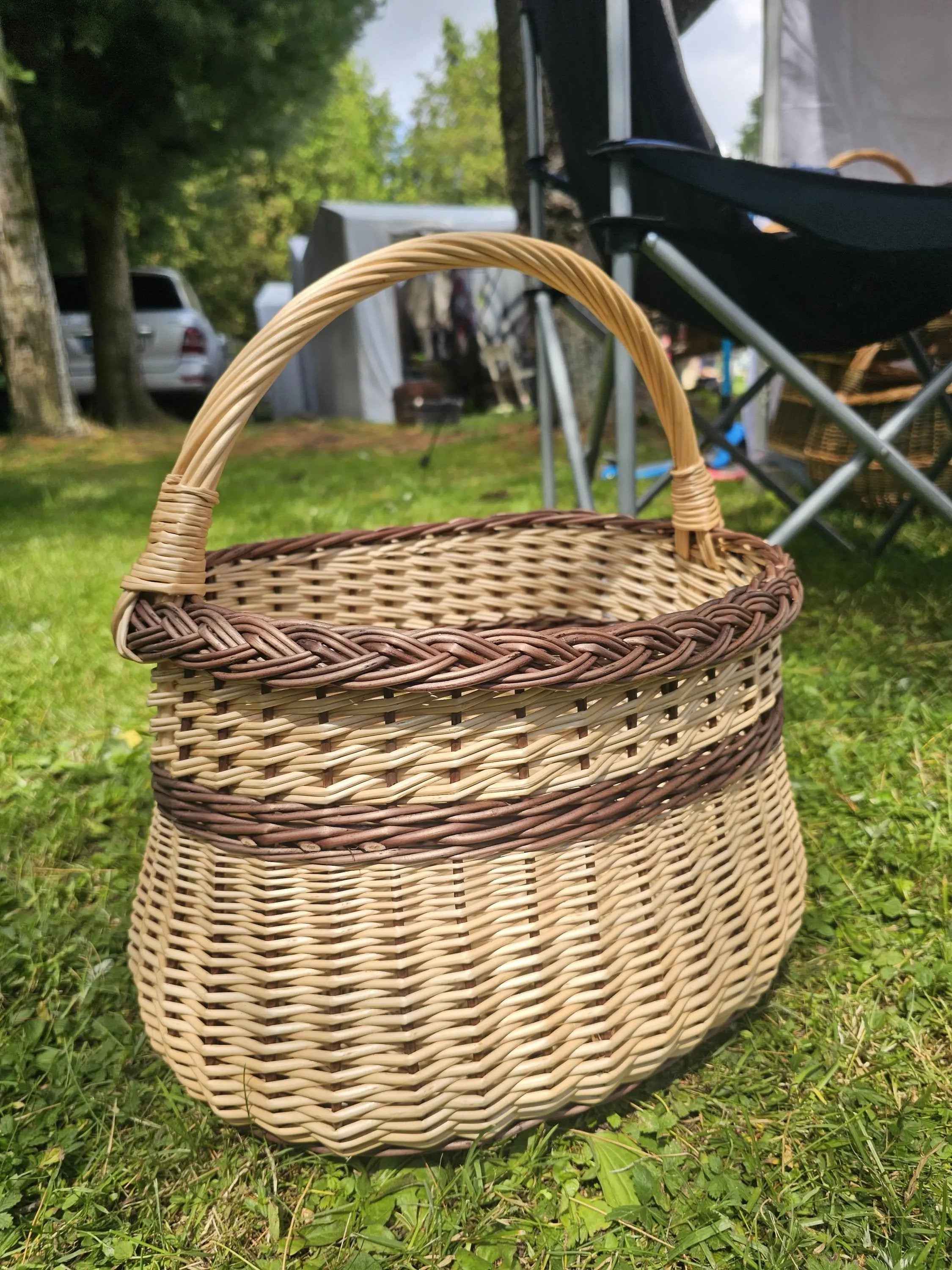 Wicker basket 046b - NaturelyWoven wicker - handmade