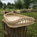 Wicker serving tray 013b - NaturelyWoven wicker - handmade