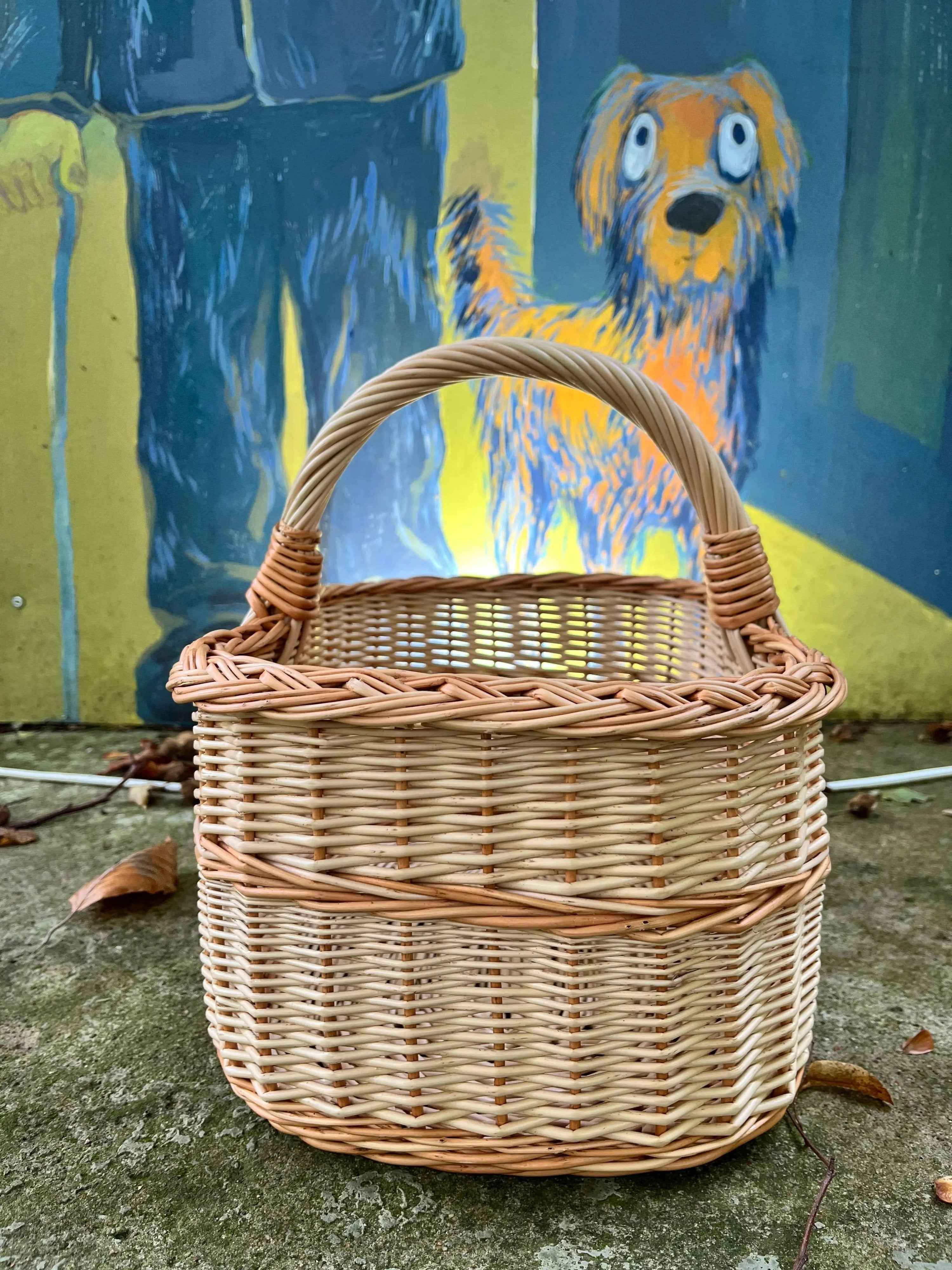 Willow basket 005b - NaturelyWoven wicker - handmade
