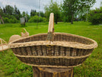 Rose-Rim Willow Trug — unpeeled/gold
