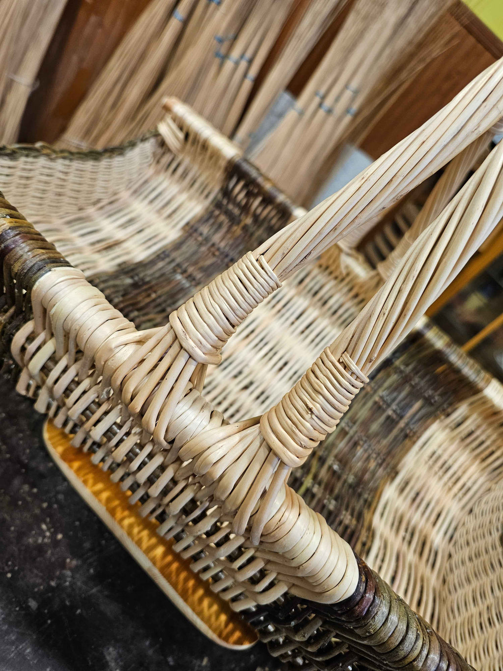 Large firewood basket 039r - NaturelyWoven wicker - handmade