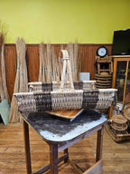 Large firewood basket 039r - NaturelyWoven wicker - handmade