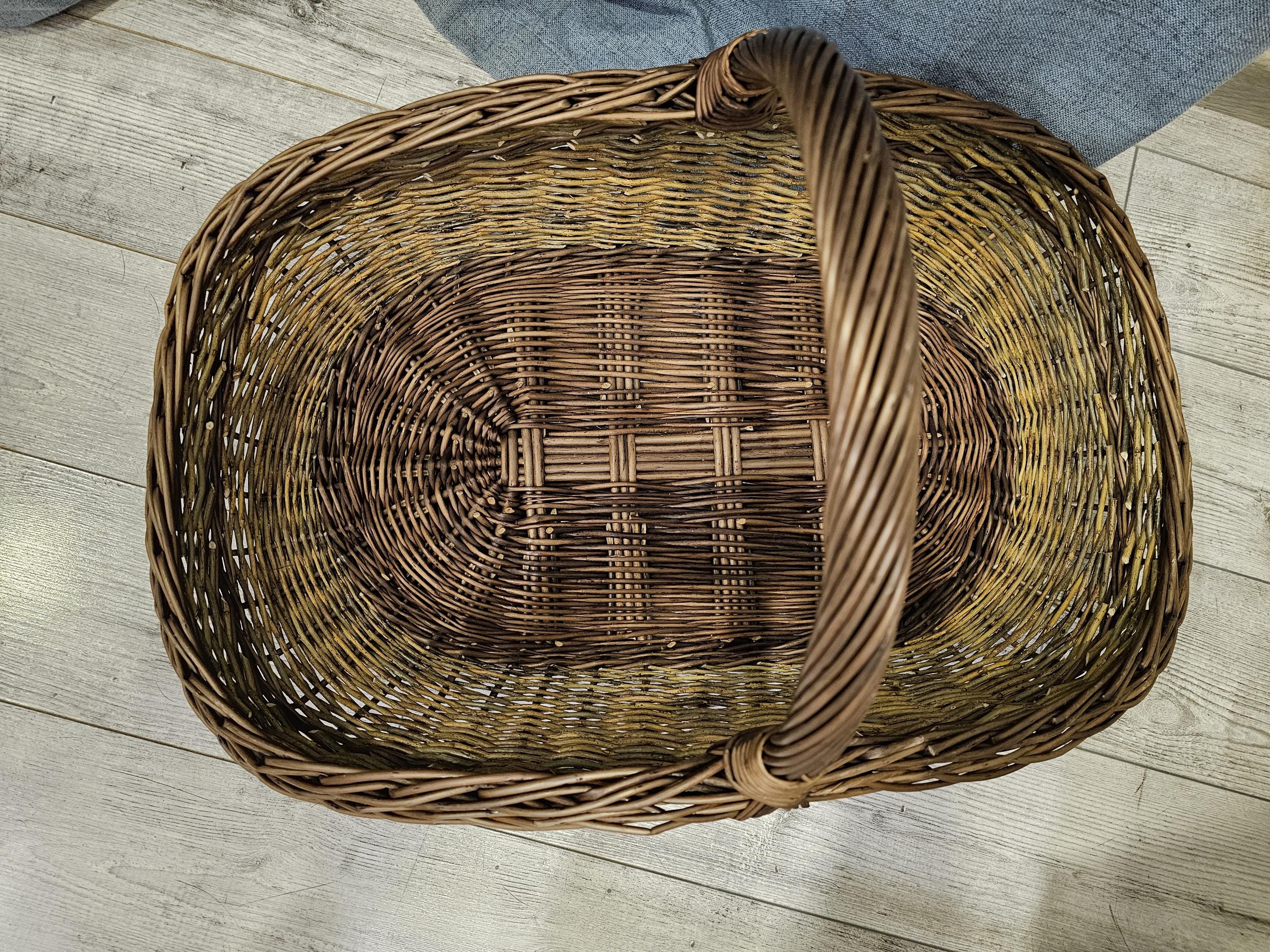 Unpeeled Willow Garden Trug — wicker basket, view 3