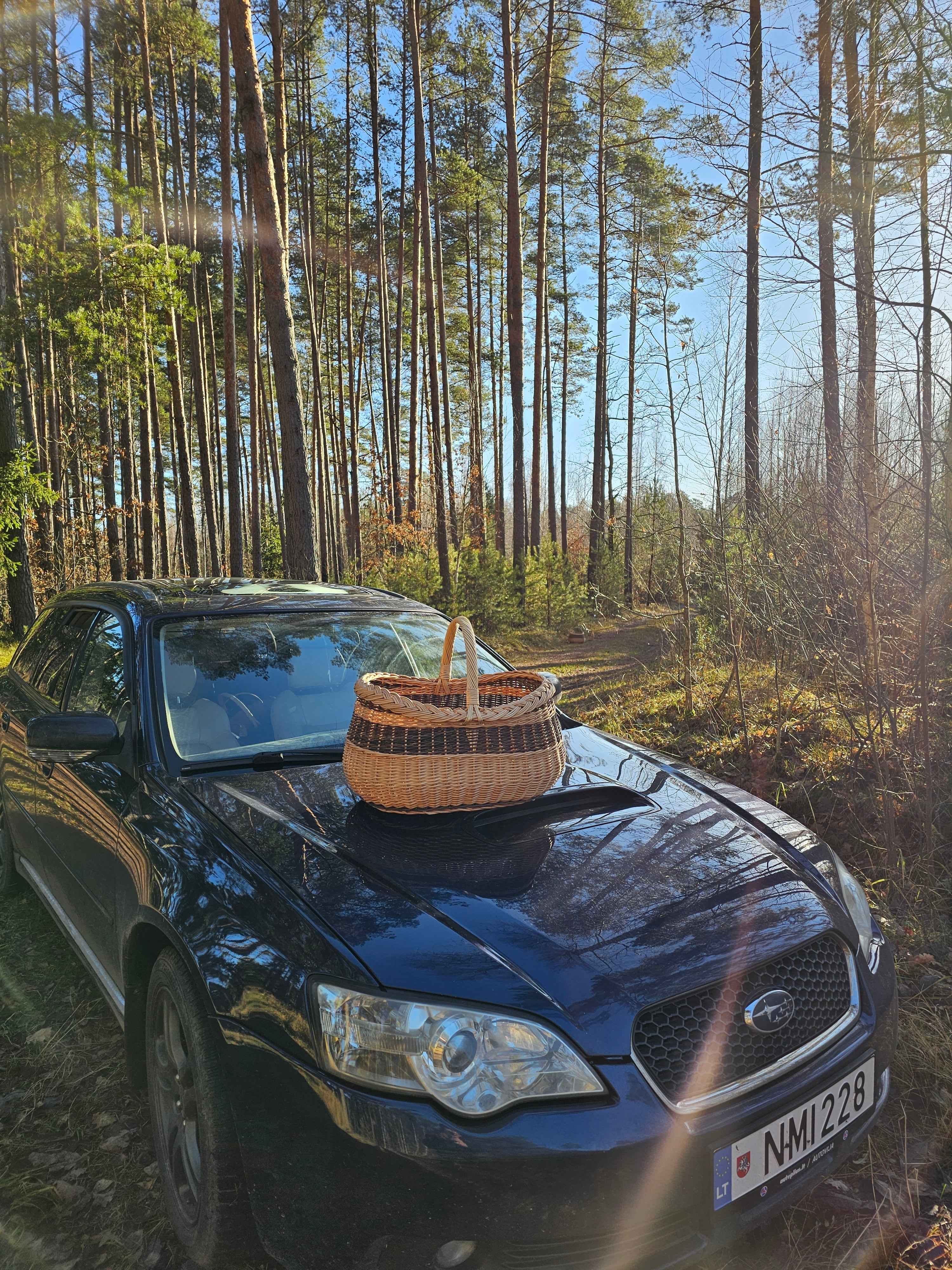 Wicker basket 030r - NaturelyWoven wicker - handmade