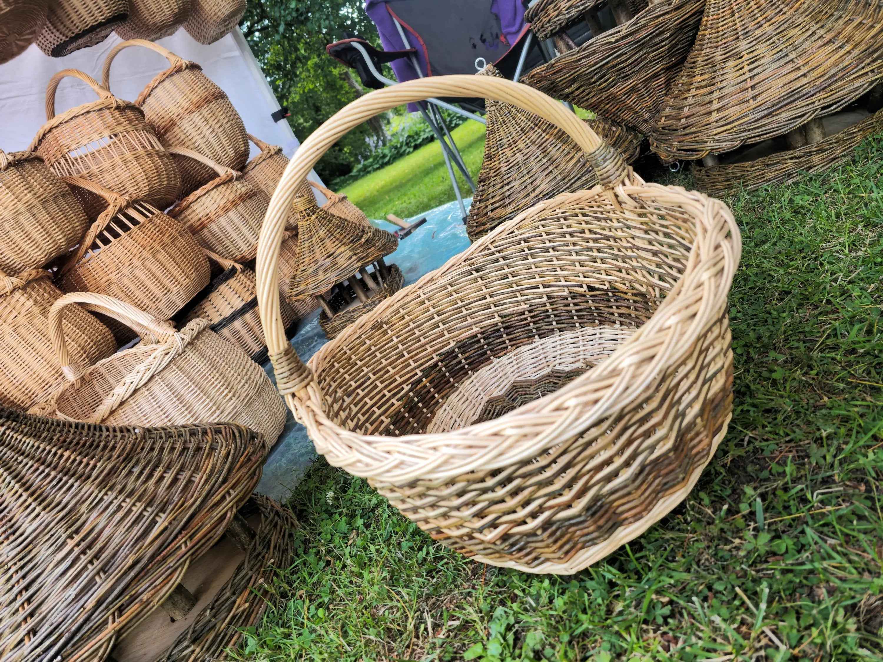Wicker basket 045b - NaturelyWoven wicker - handmade