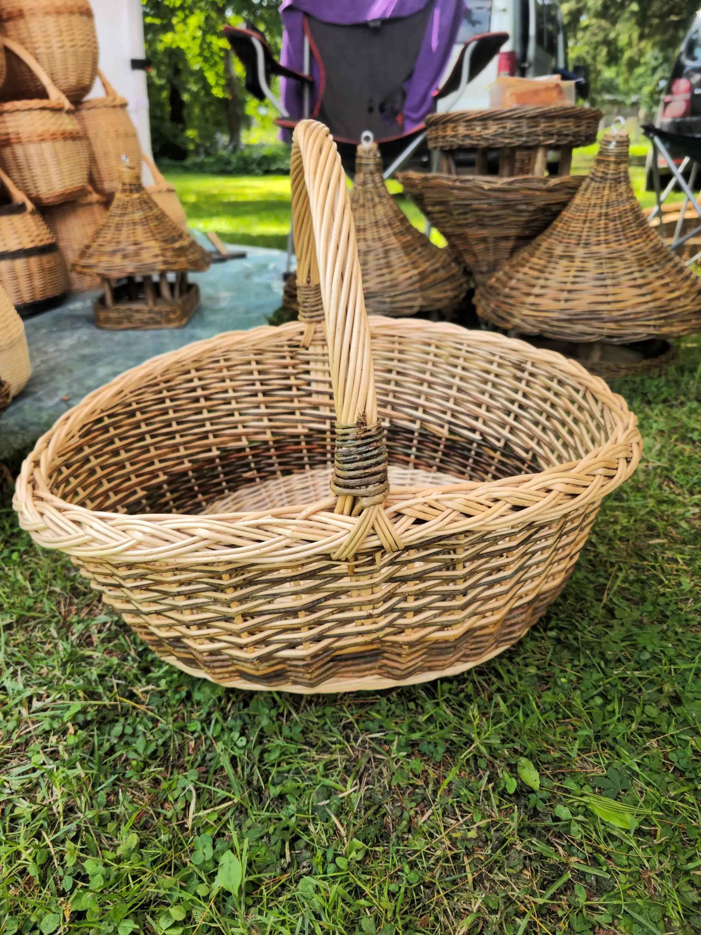 Wicker basket 045b - NaturelyWoven wicker - handmade