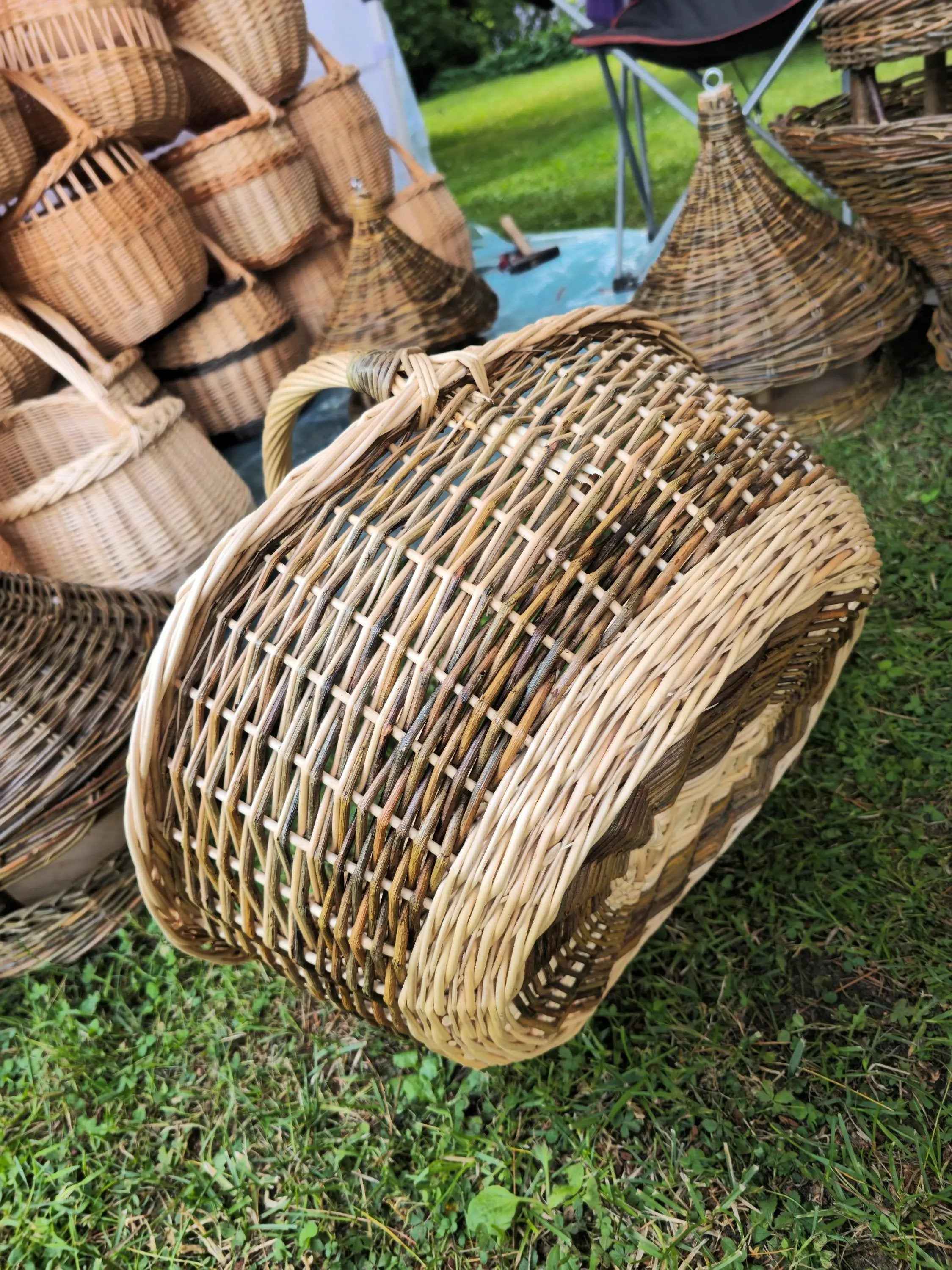 Wicker basket 045b - NaturelyWoven wicker - handmade
