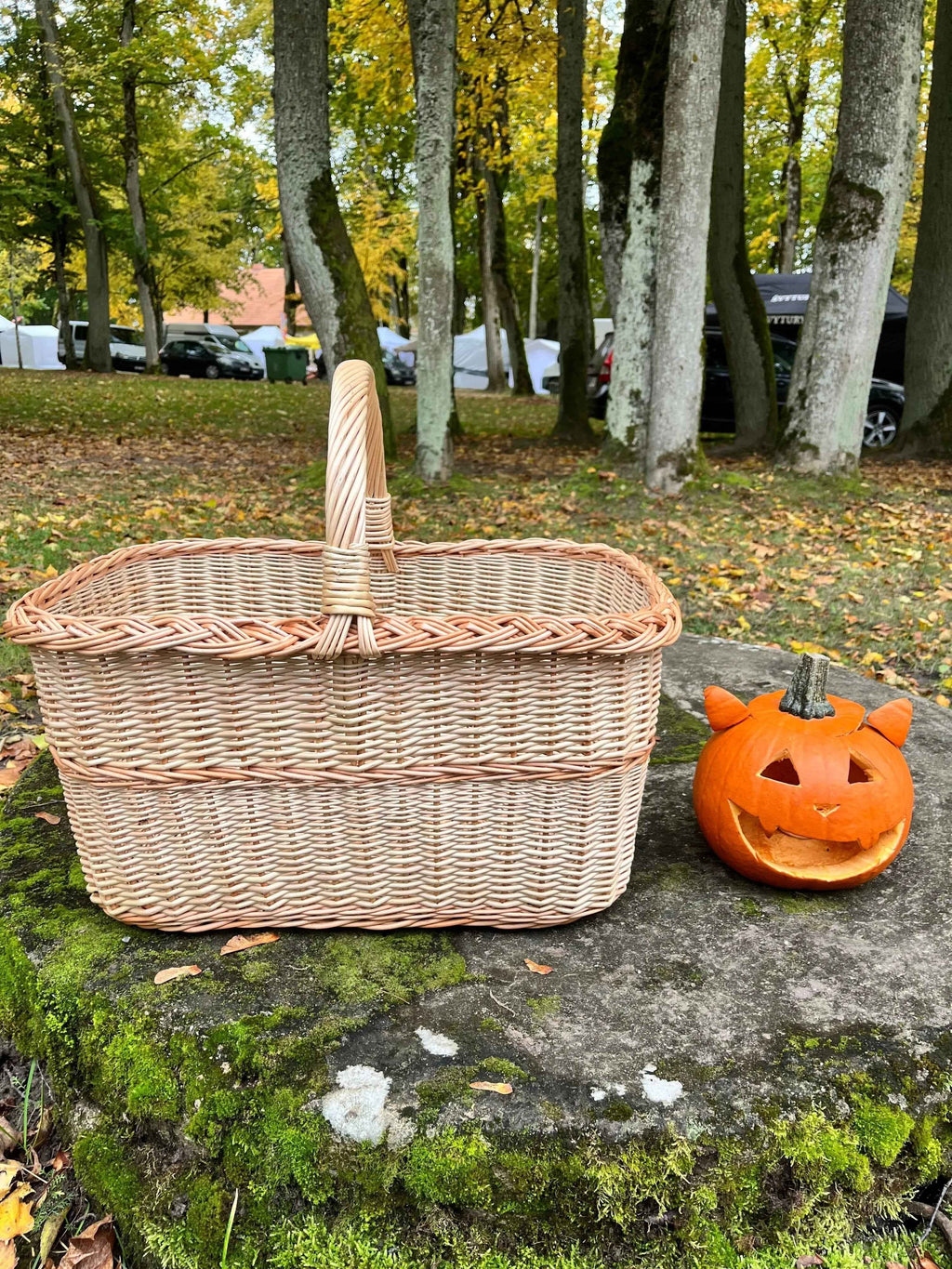 Large willow basket 052b - NaturelyWoven wicker - handmade