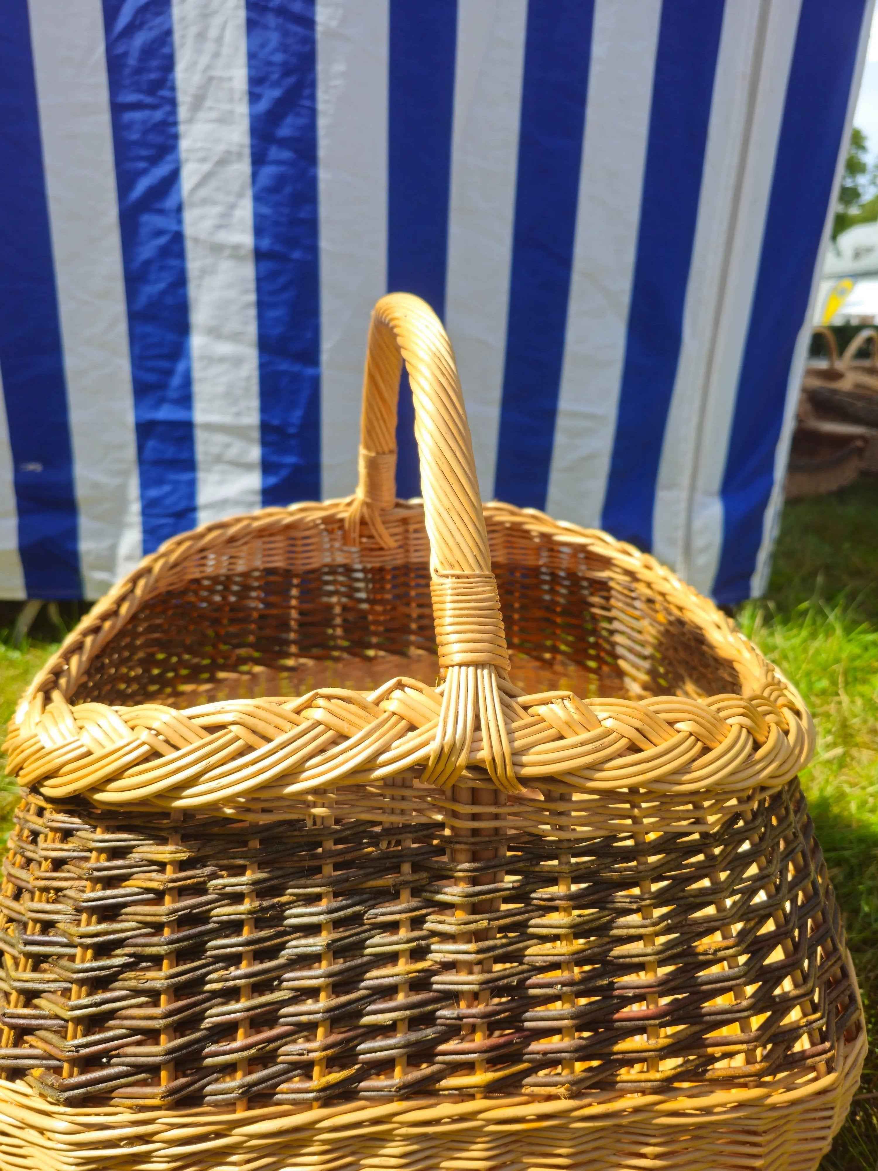 Wicker basket 017r - NaturelyWoven wicker - handmade